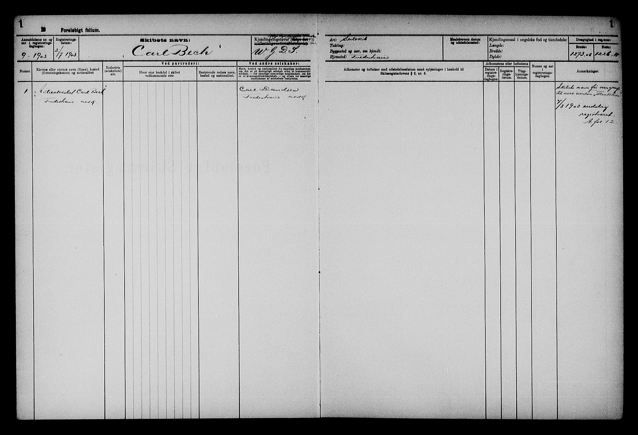 Holt sorenskriveri, AV/SAK-1221-0002/G/Gf/L0003: Mortgage register no. 31, 1903-1965, p. 1