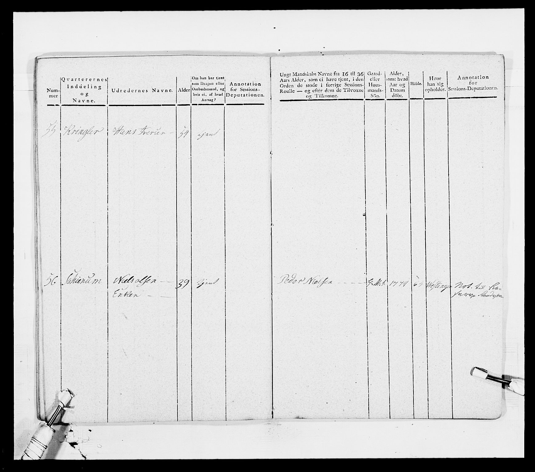 Generalitets- og kommissariatskollegiet, Det kongelige norske kommissariatskollegium, AV/RA-EA-5420/E/Eh/L0003: 1. Sønnafjelske dragonregiment, 1767-1812, p. 719