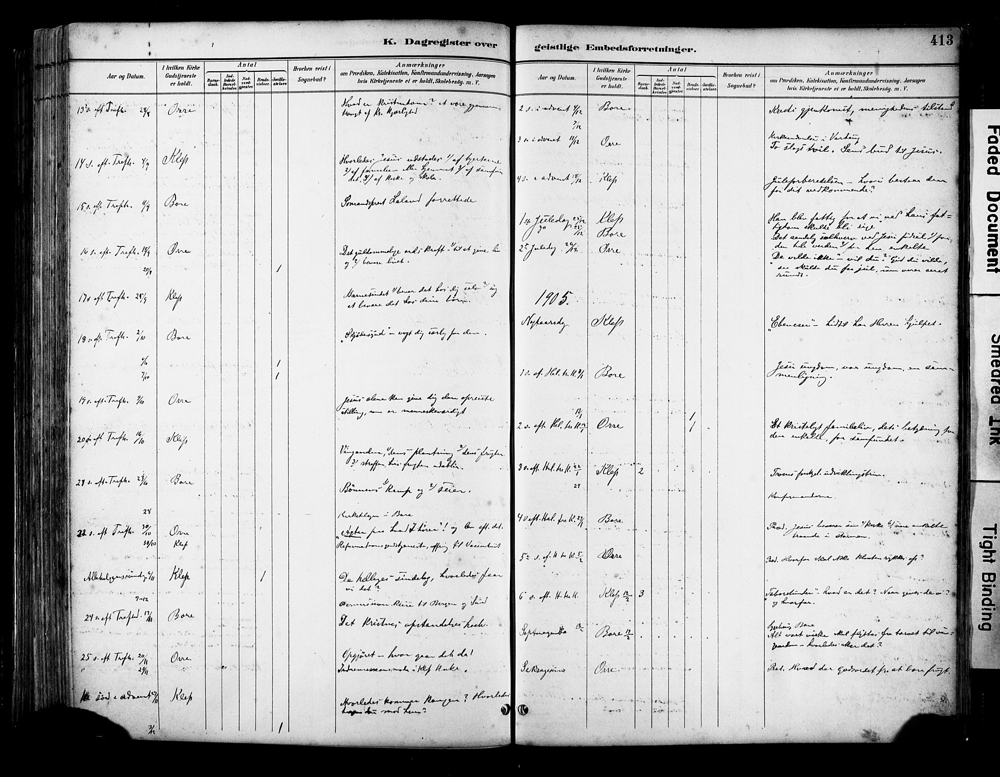 Klepp sokneprestkontor, AV/SAST-A-101803/001/30/300BA/L0009: Parish register (official) no. A 7, 1886-1915, p. 412