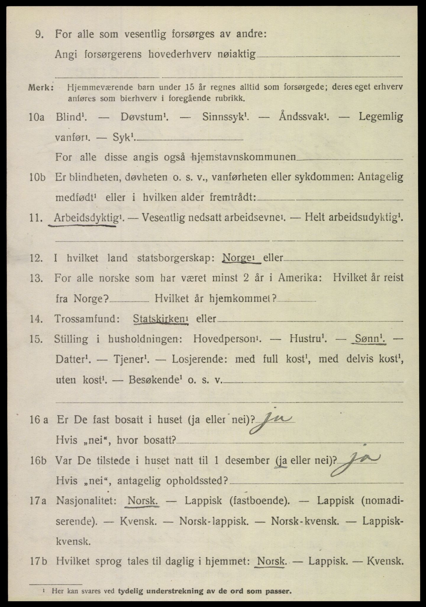 SAT, 1920 census for Sørfold, 1920, p. 3808