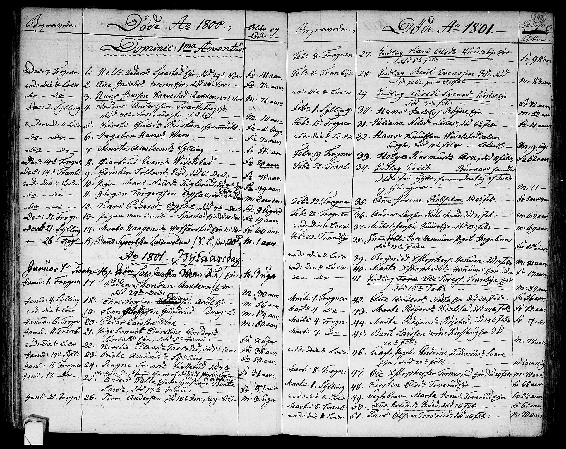 Lier kirkebøker, SAKO/A-230/F/Fa/L0007: Parish register (official) no. I 7, 1794-1813, p. 292