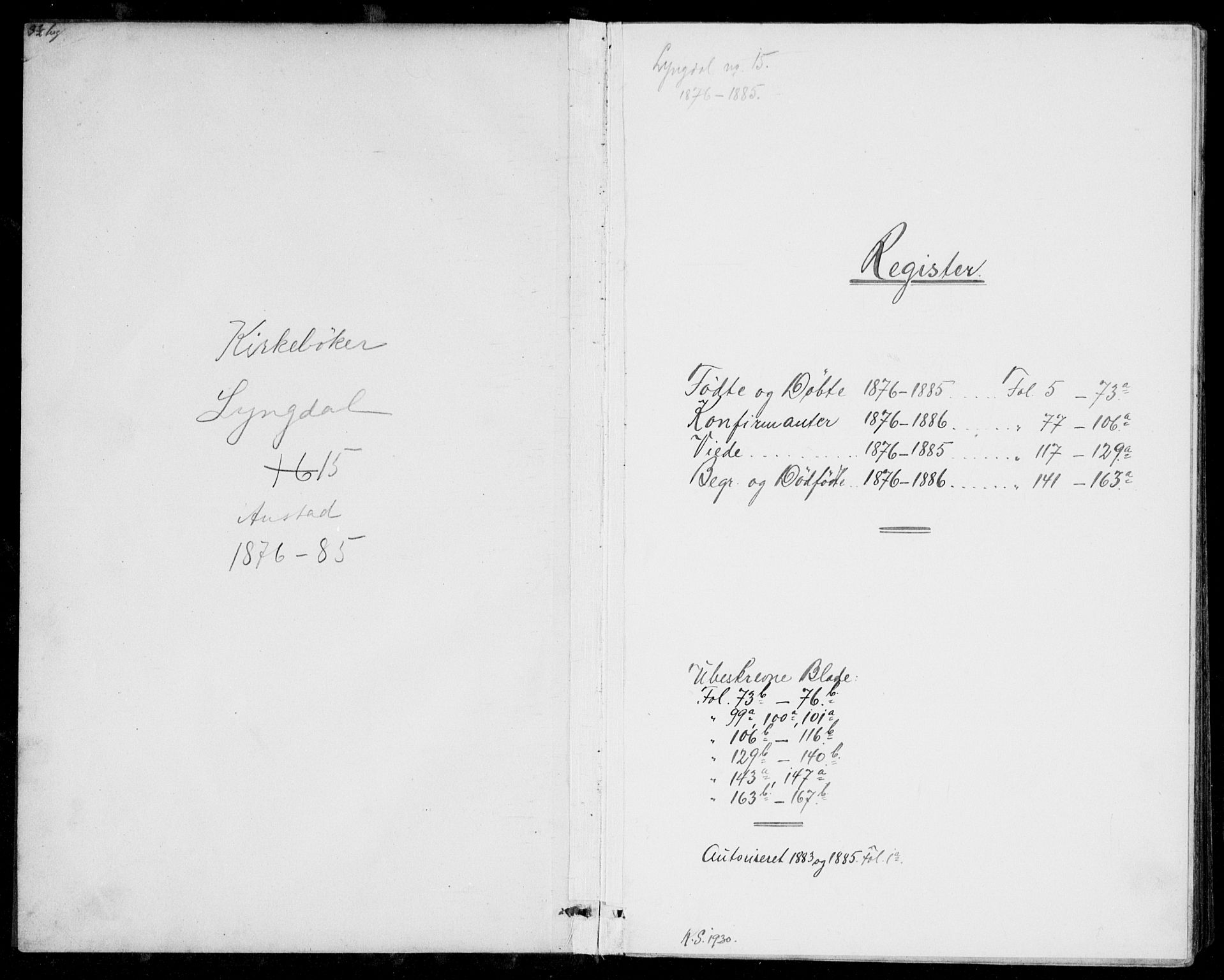 Lyngdal sokneprestkontor, AV/SAK-1111-0029/F/Fb/Fba/L0002: Parish register (copy) no. B 2, 1876-1886