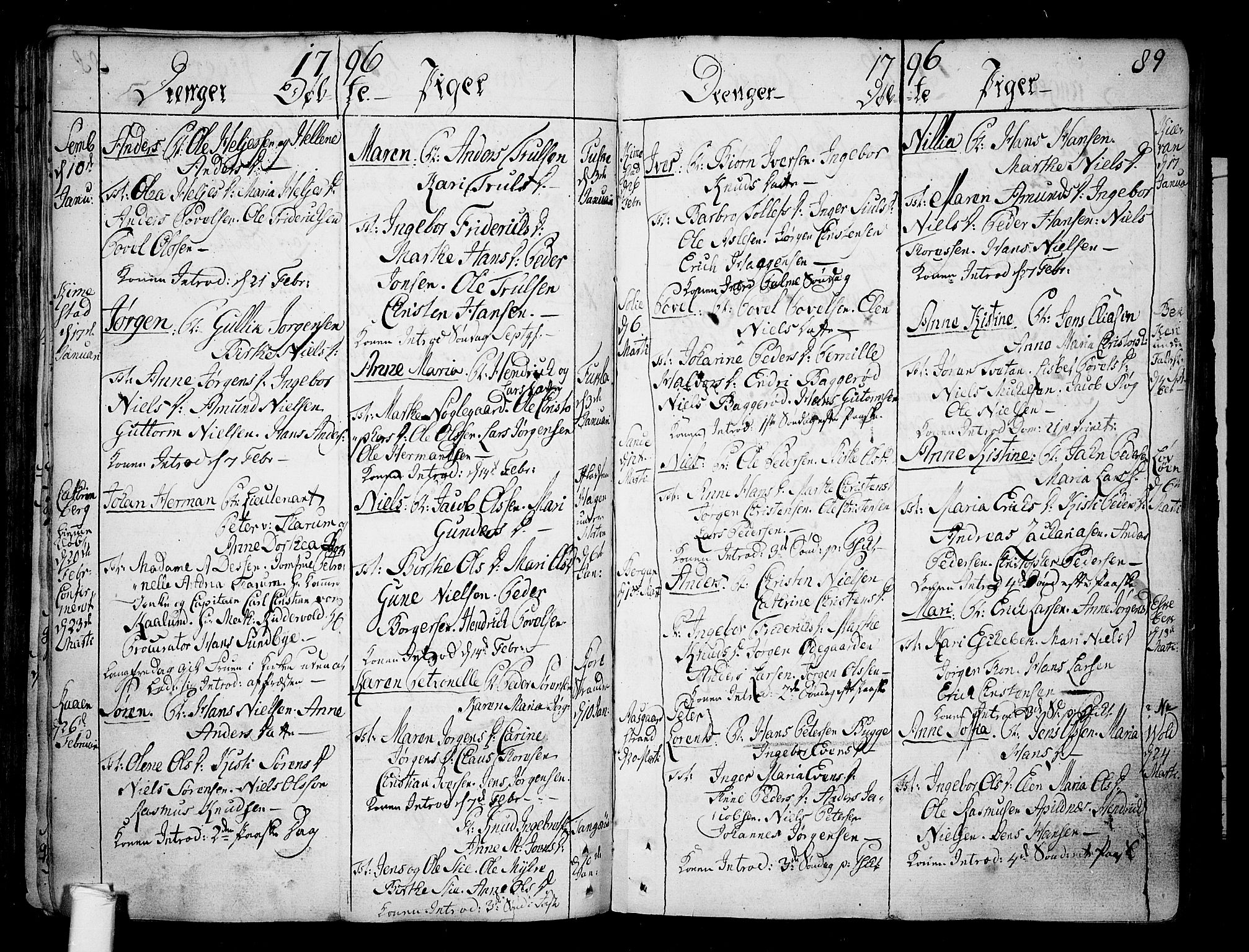 Borre kirkebøker, SAKO/A-338/F/Fa/L0002: Parish register (official) no. I 2, 1752-1806, p. 89