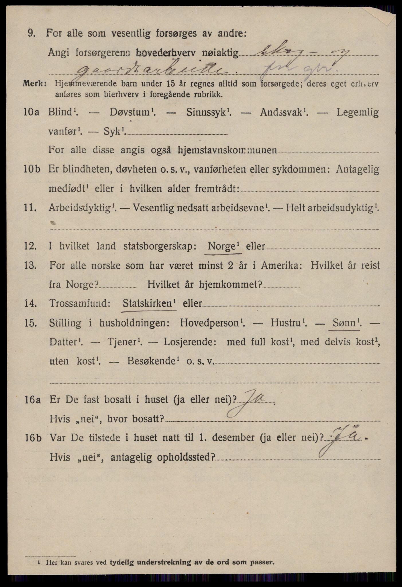 SAT, 1920 census for Aure, 1920, p. 3537