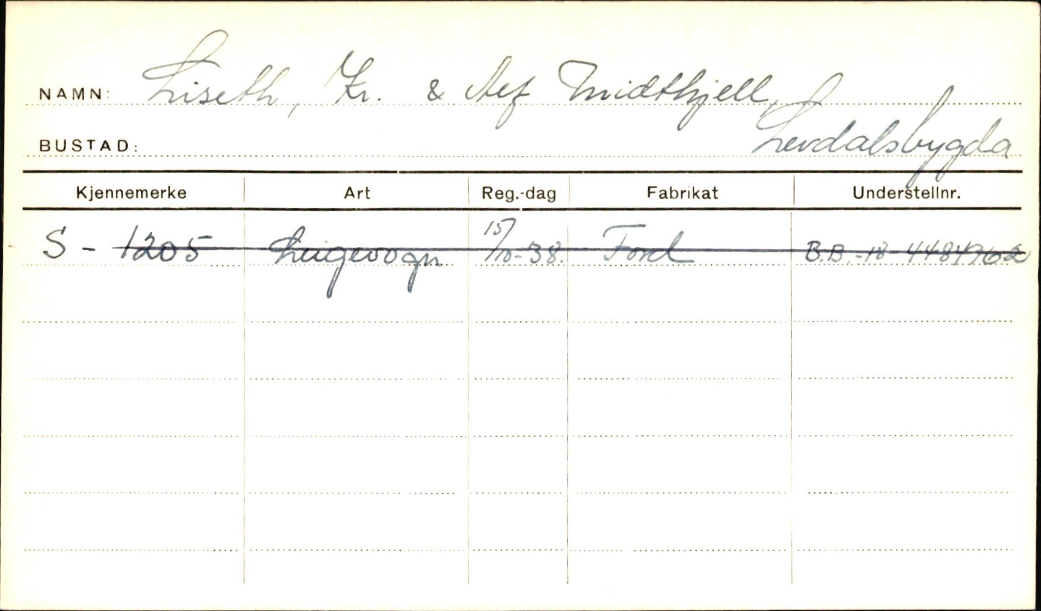 Statens vegvesen, Sogn og Fjordane vegkontor, AV/SAB-A-5301/4/F/L0001B: Eigarregister Fjordane til 1.6.1961, 1930-1961, p. 580