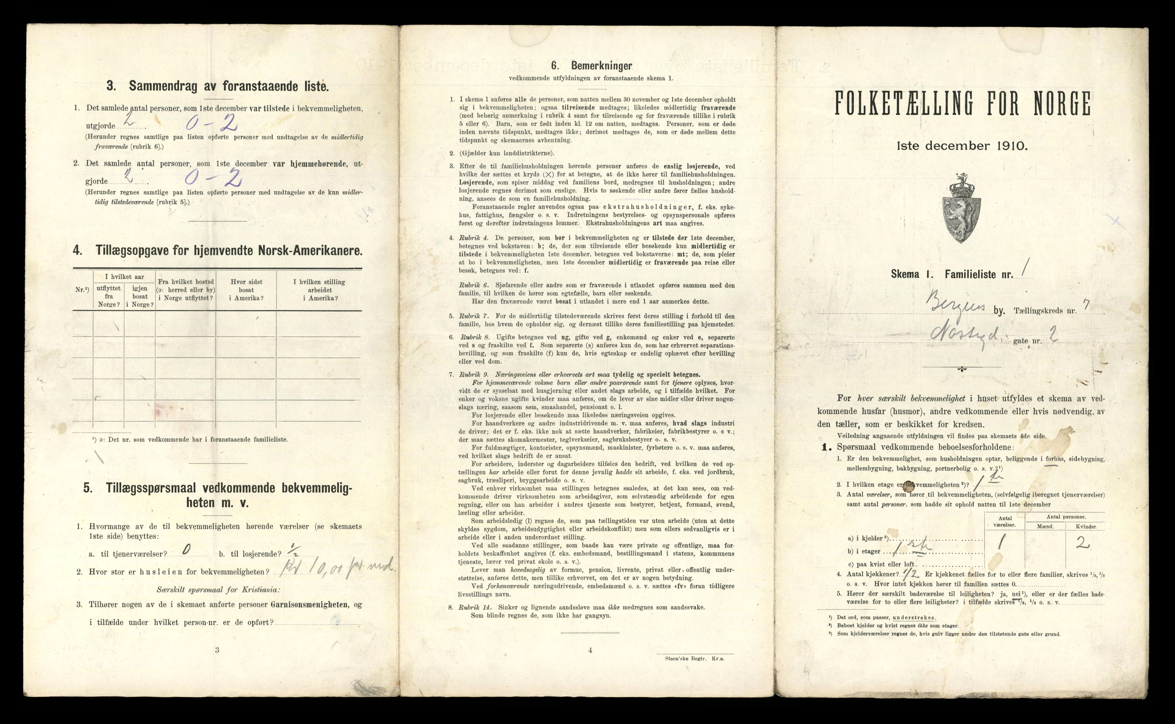 RA, 1910 census for Bergen, 1910, p. 2269