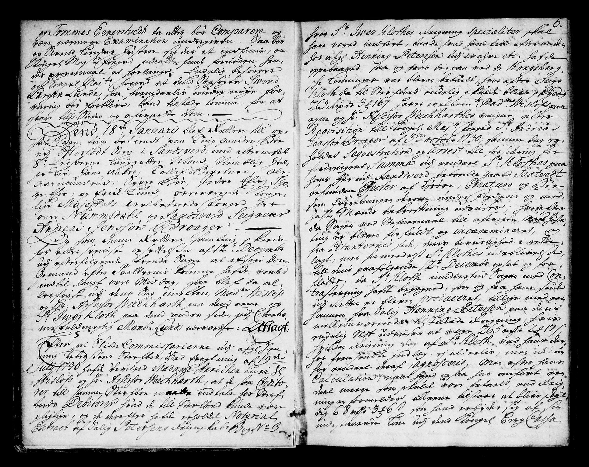 Numedal og Sandsvær sorenskriveri, AV/SAKO-A-128/F/Fa/Faa/L0061: Tingbok, 1731, p. 5b-6a