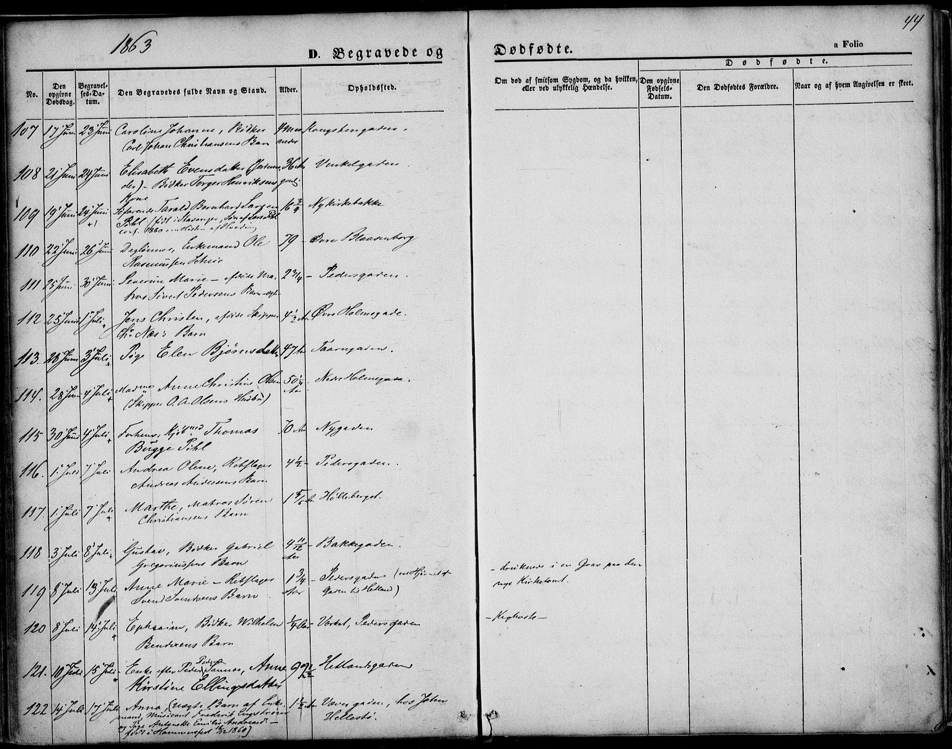 St. Petri sokneprestkontor, SAST/A-101813/001/30/30BA/L0003: Parish register (official) no. A 3, 1861-1872, p. 44