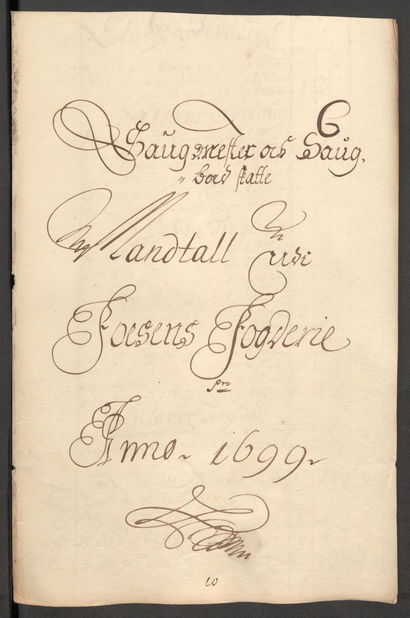 Rentekammeret inntil 1814, Reviderte regnskaper, Fogderegnskap, AV/RA-EA-4092/R57/L3853: Fogderegnskap Fosen, 1698-1699, p. 335