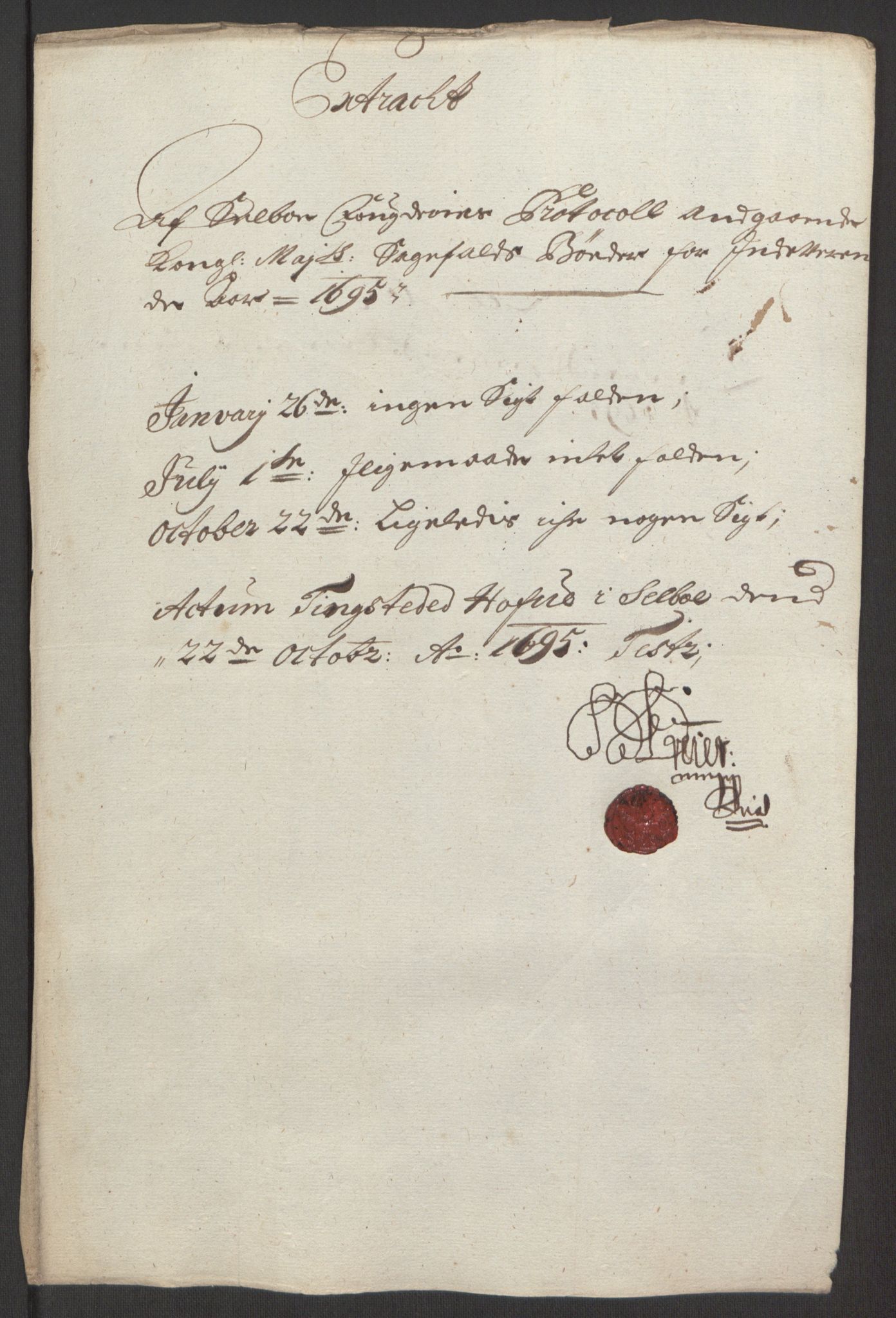 Rentekammeret inntil 1814, Reviderte regnskaper, Fogderegnskap, AV/RA-EA-4092/R61/L4105: Fogderegnskap Strinda og Selbu, 1695, p. 104