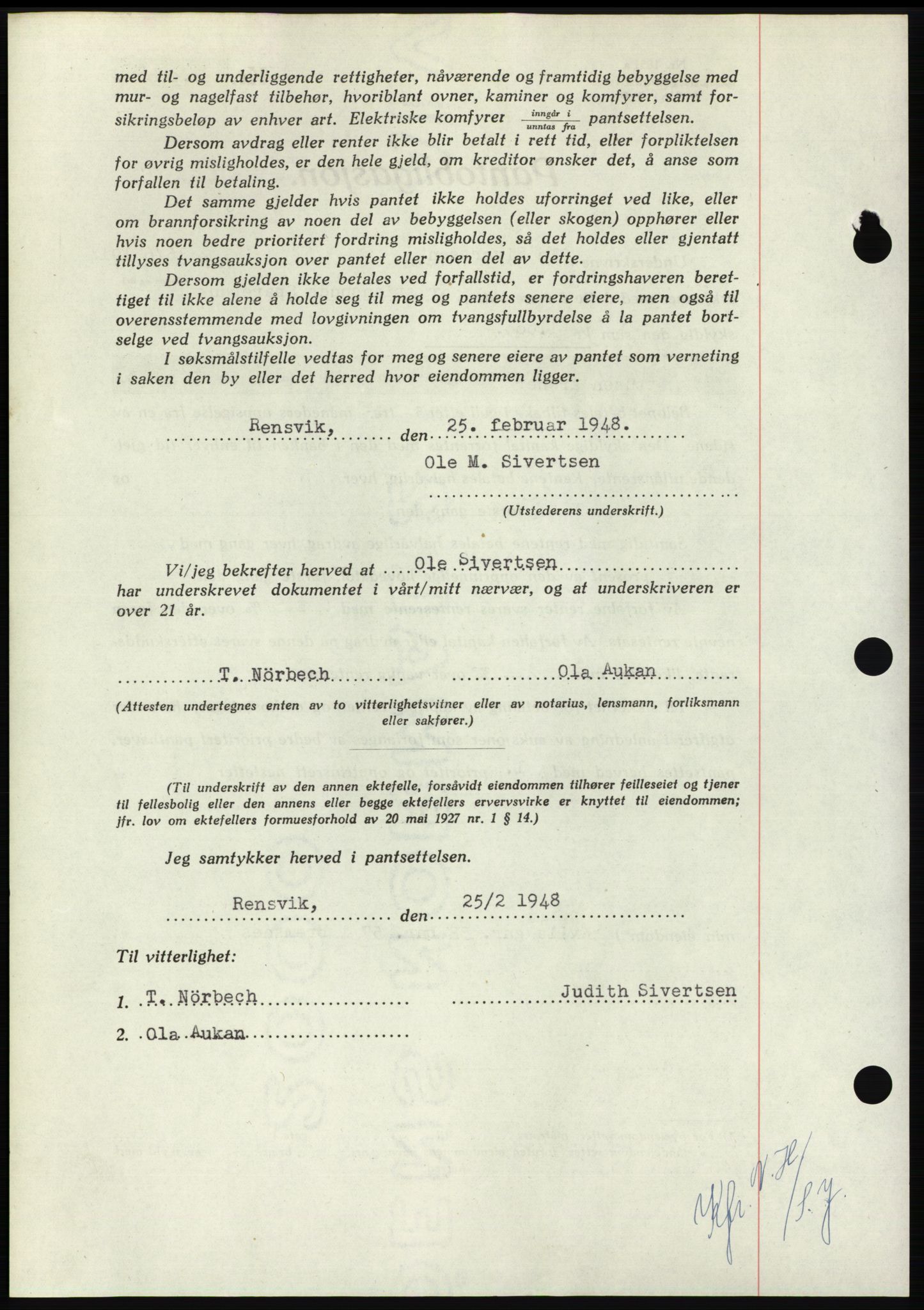 Nordmøre sorenskriveri, AV/SAT-A-4132/1/2/2Ca: Mortgage book no. B98, 1948-1948, Diary no: : 626/1948