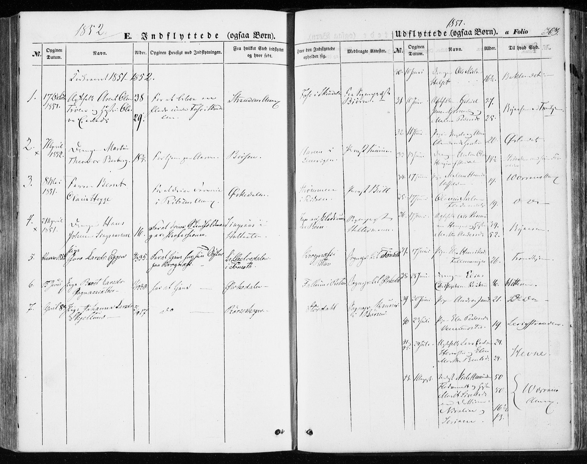 Ministerialprotokoller, klokkerbøker og fødselsregistre - Sør-Trøndelag, SAT/A-1456/646/L0611: Parish register (official) no. 646A09, 1848-1857, p. 363