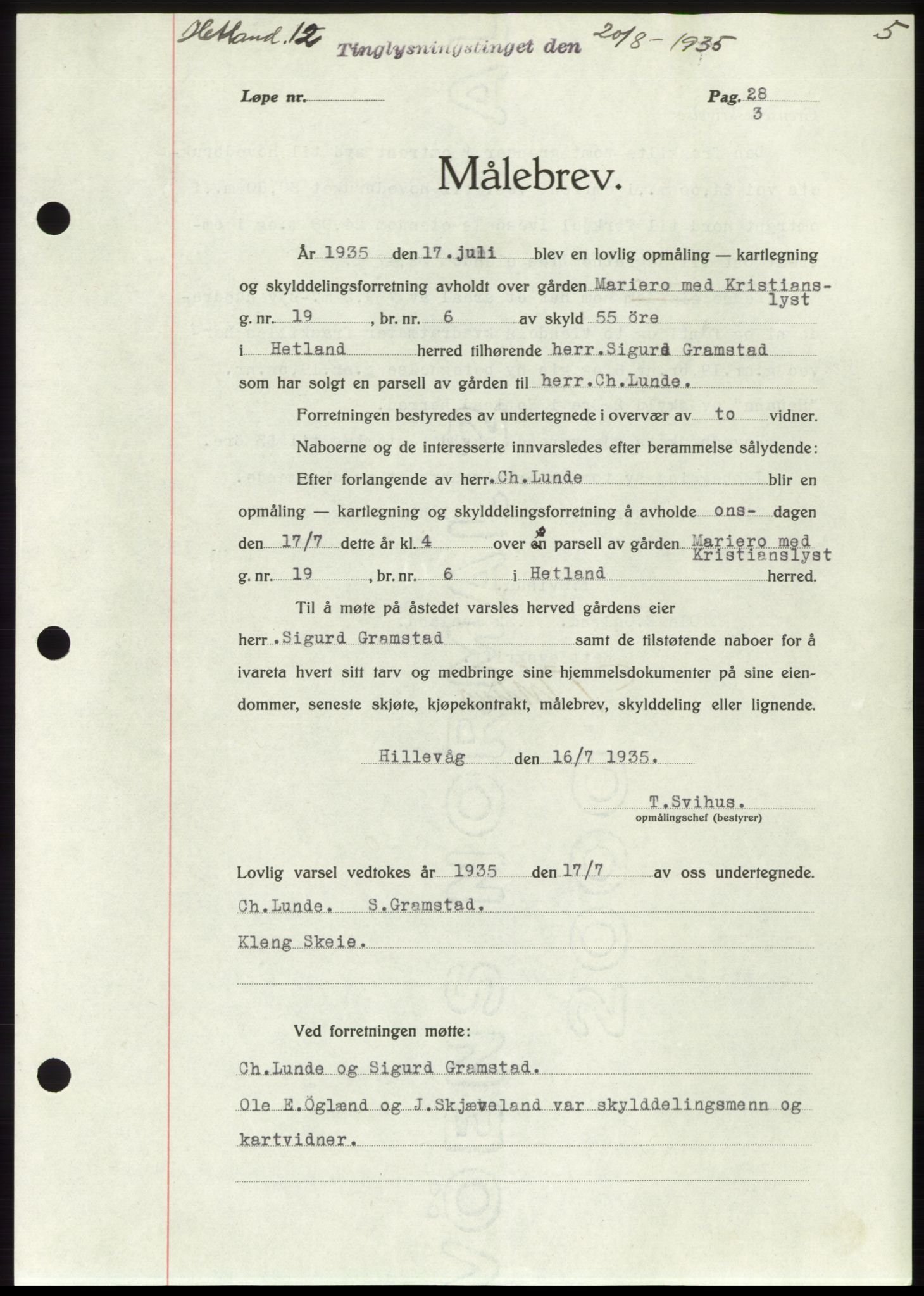 Jæren sorenskriveri, SAST/A-100310/03/G/Gba/L0064: Mortgage book no. 69-70, 1935-1936, Deed date: 20.08.1935