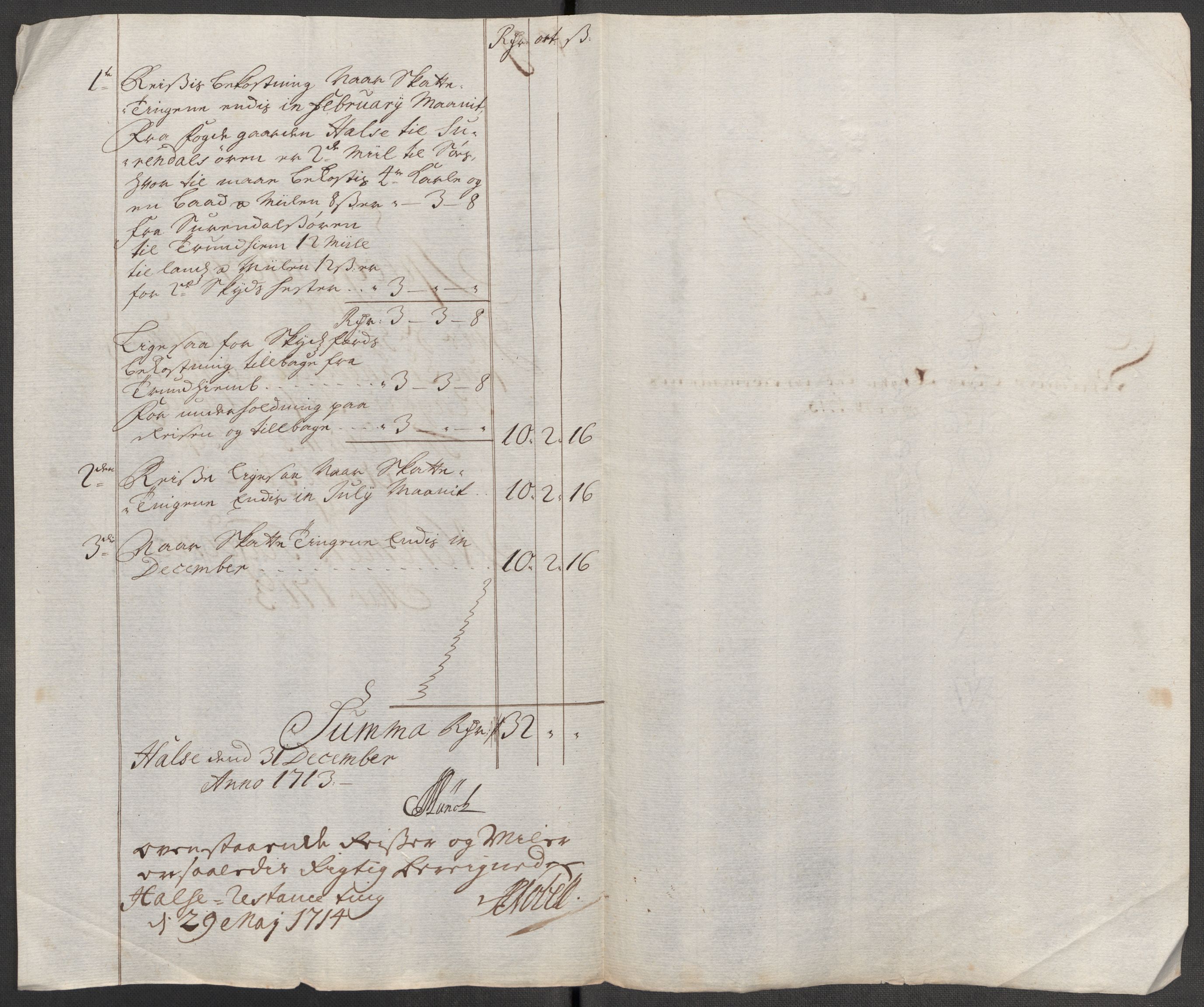 Rentekammeret inntil 1814, Reviderte regnskaper, Fogderegnskap, AV/RA-EA-4092/R56/L3747: Fogderegnskap Nordmøre, 1713, p. 290