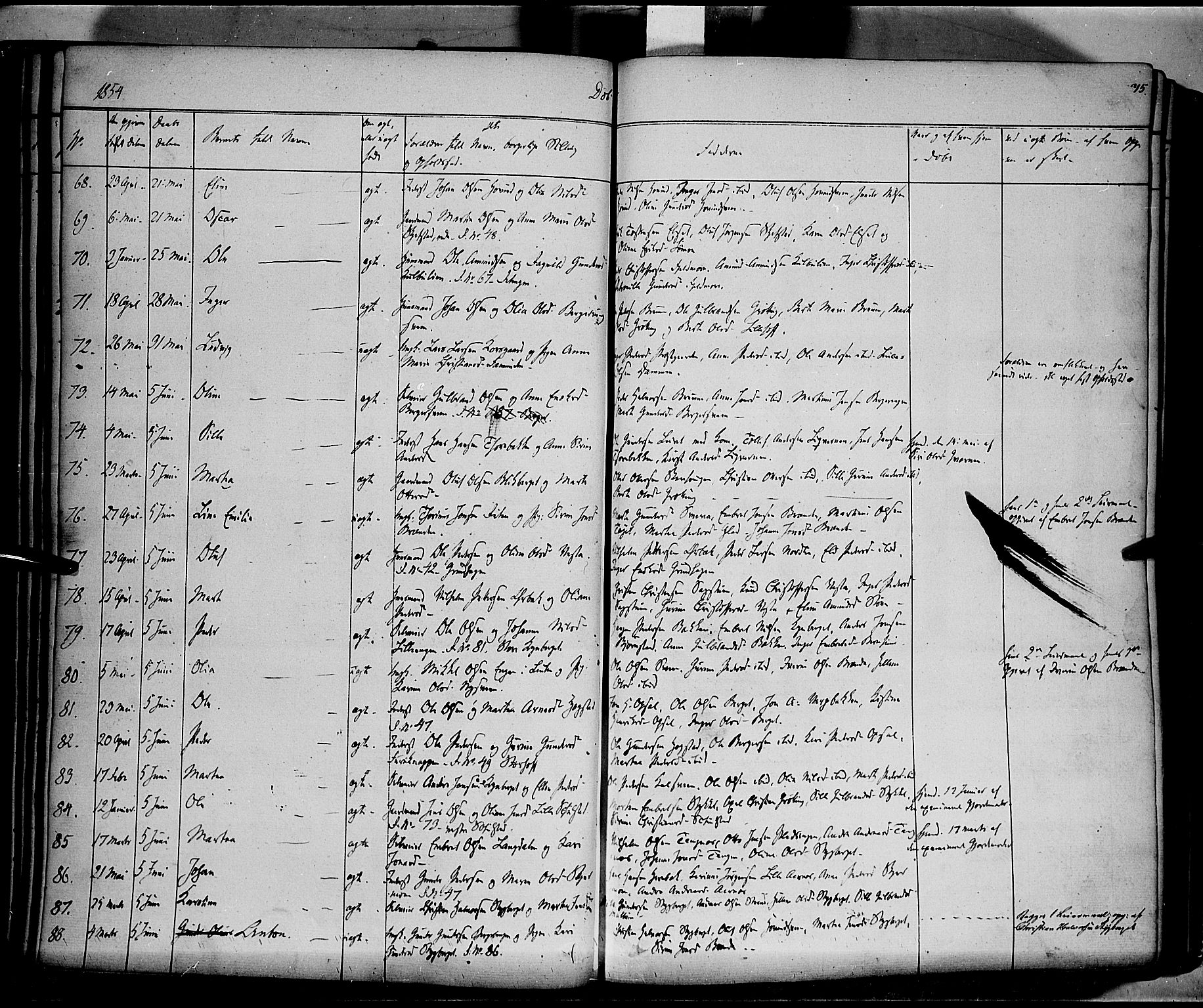 Elverum prestekontor, AV/SAH-PREST-044/H/Ha/Haa/L0009: Parish register (official) no. 9, 1843-1856, p. 75