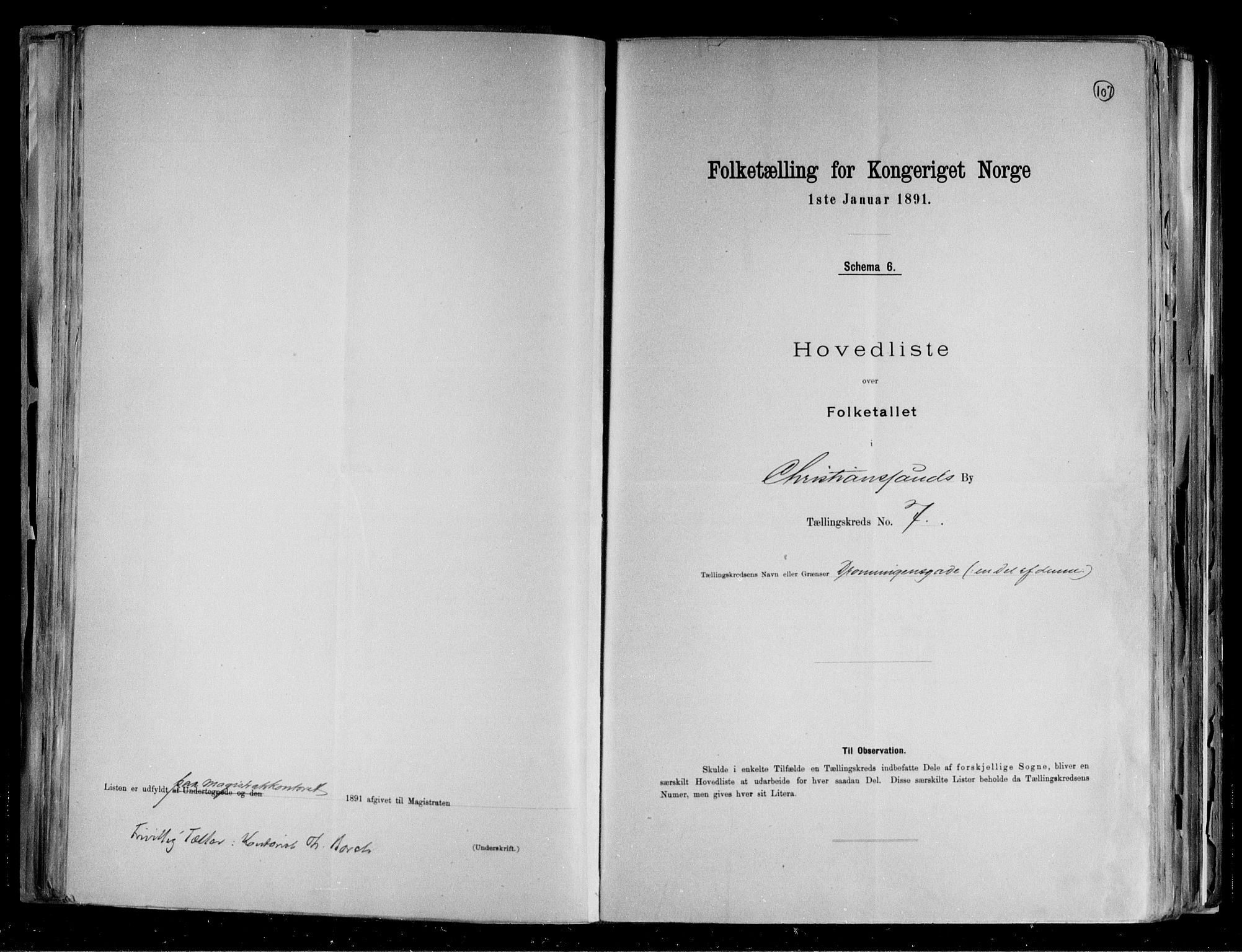 RA, 1891 census for 1001 Kristiansand, 1891, p. 17