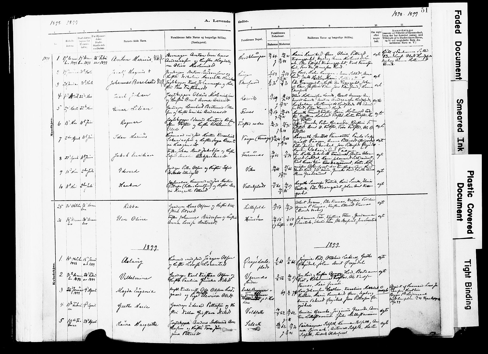 Ministerialprotokoller, klokkerbøker og fødselsregistre - Nord-Trøndelag, SAT/A-1458/744/L0420: Parish register (official) no. 744A04, 1882-1904, p. 51