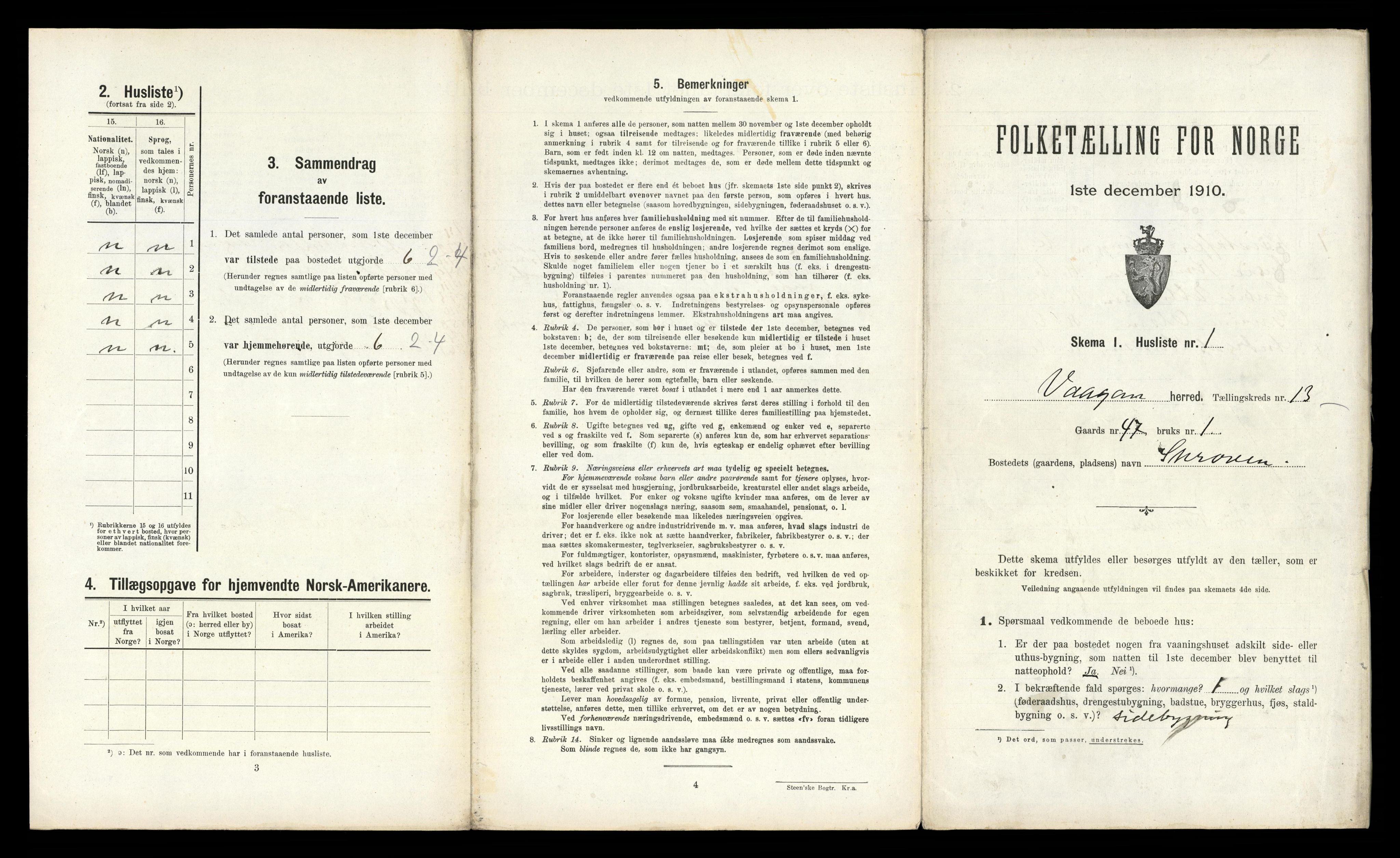 RA, 1910 census for Vågan, 1910, p. 1775