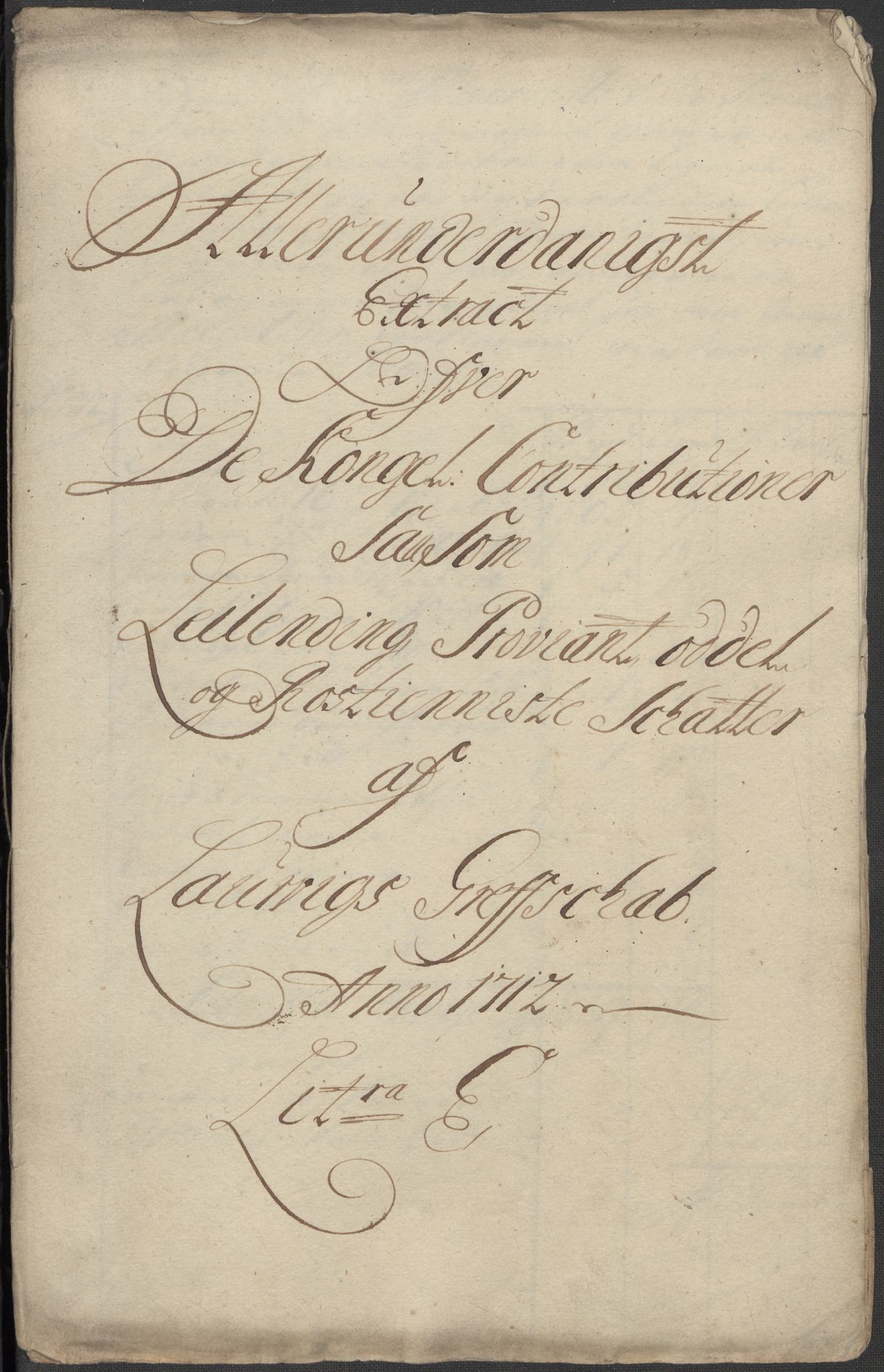 Rentekammeret inntil 1814, Reviderte regnskaper, Fogderegnskap, RA/EA-4092/R33/L1984: Fogderegnskap Larvik grevskap, 1712, p. 149