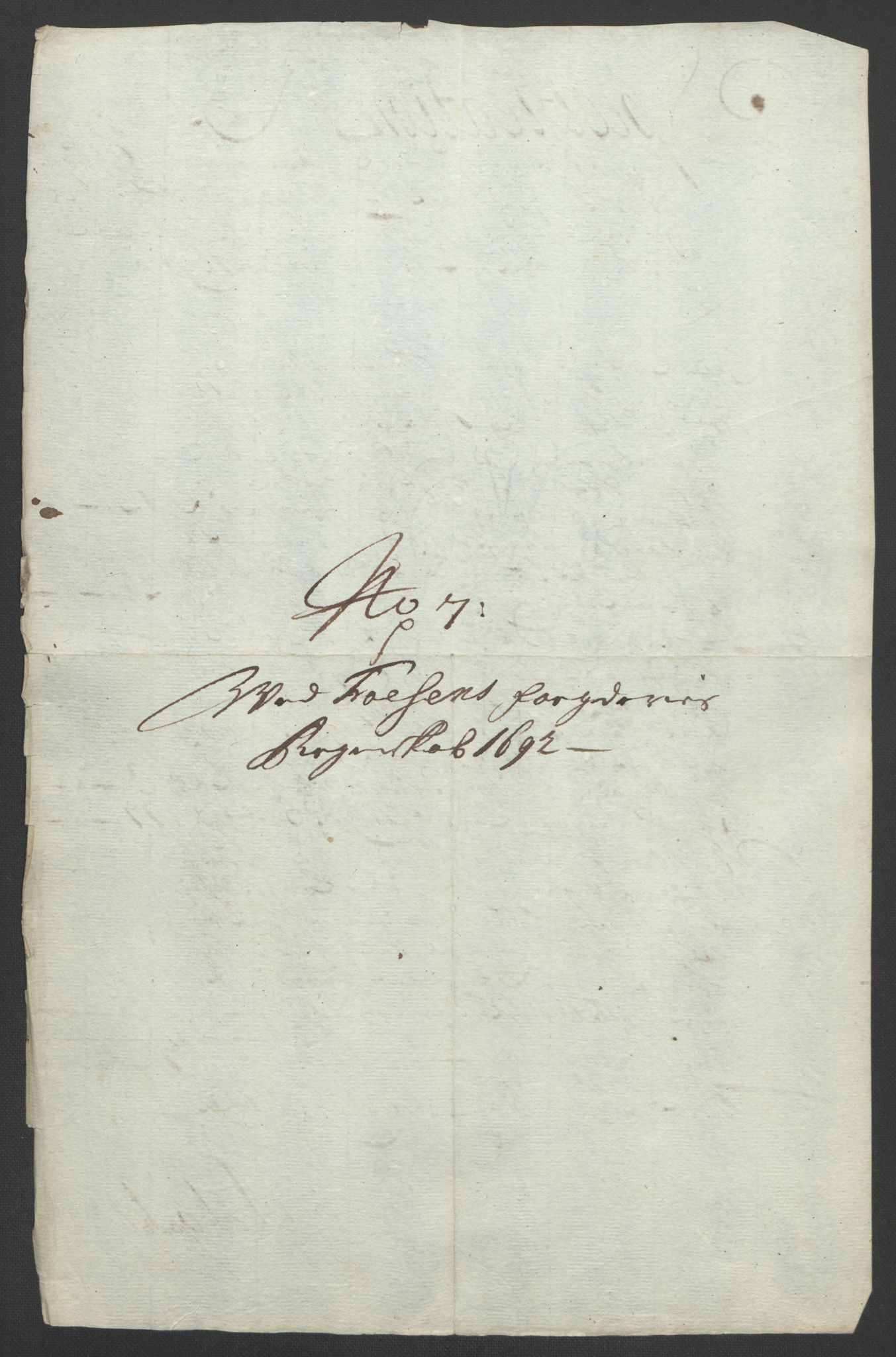 Rentekammeret inntil 1814, Reviderte regnskaper, Fogderegnskap, RA/EA-4092/R57/L3849: Fogderegnskap Fosen, 1692-1693, p. 247