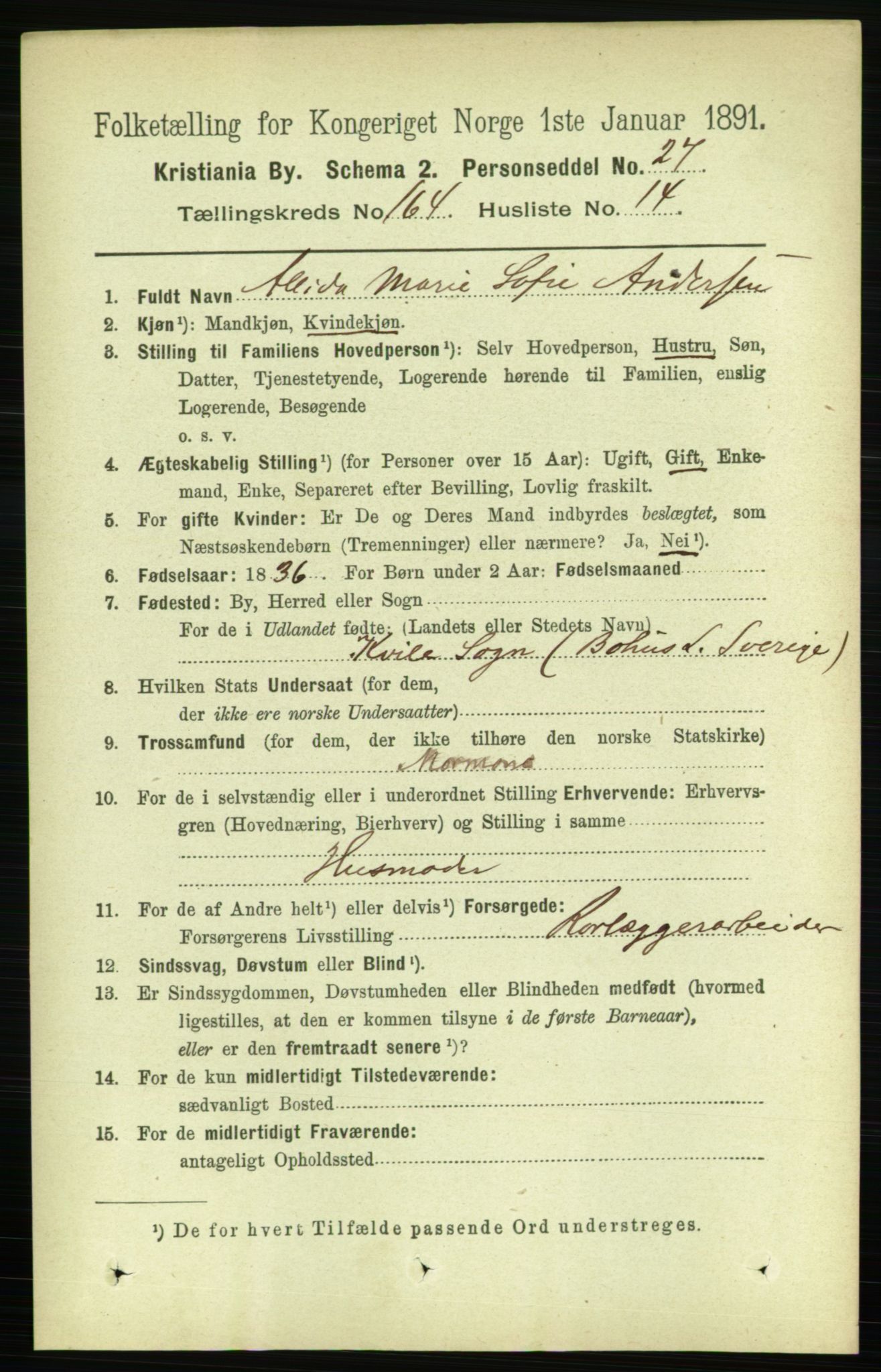 RA, 1891 census for 0301 Kristiania, 1891, p. 94628