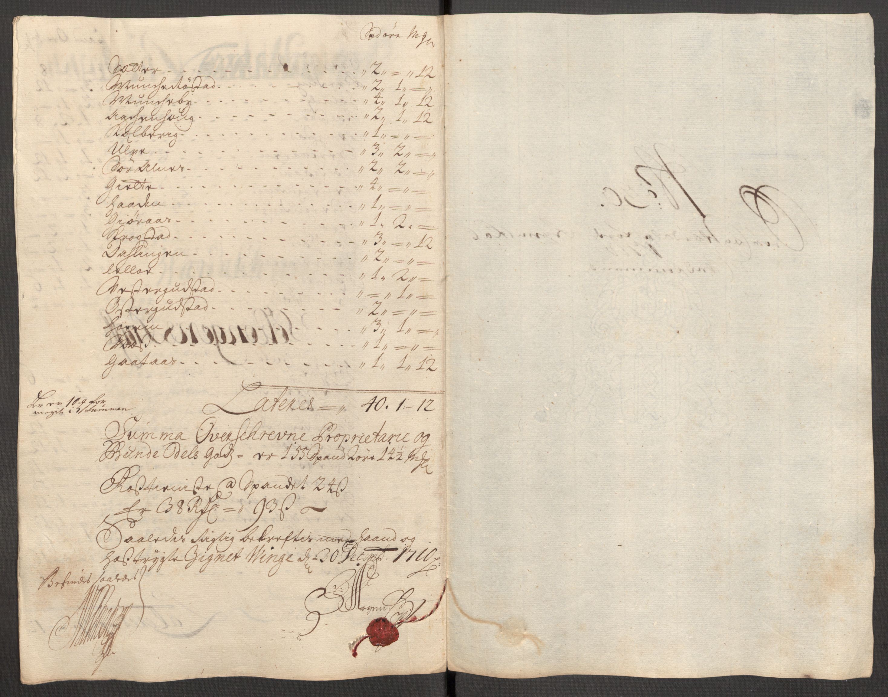 Rentekammeret inntil 1814, Reviderte regnskaper, Fogderegnskap, AV/RA-EA-4092/R62/L4200: Fogderegnskap Stjørdal og Verdal, 1710, p. 230