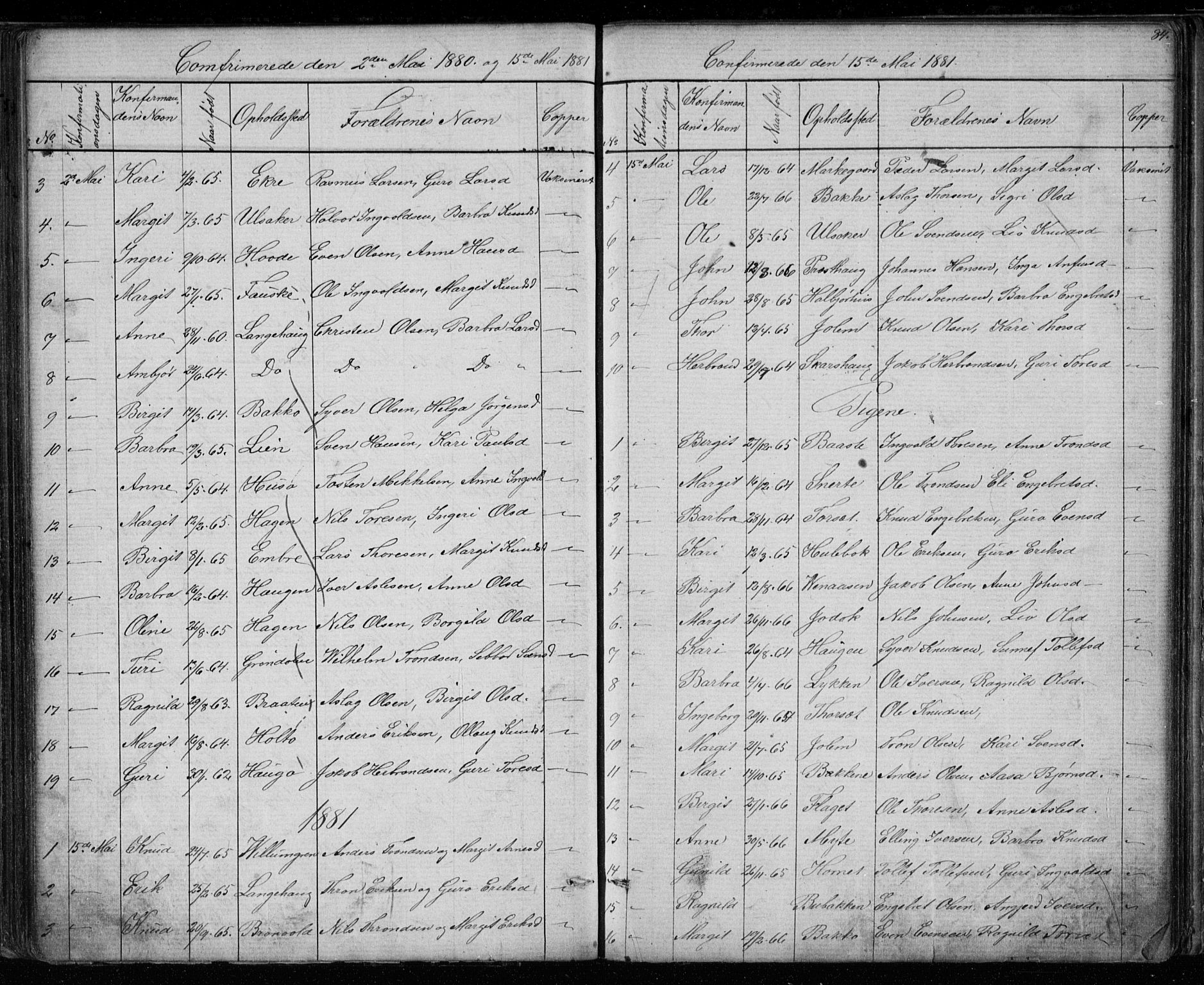 Gol kirkebøker, SAKO/A-226/G/Gb/L0005: Parish register (copy) no. II 5, 1875-1891, p. 84