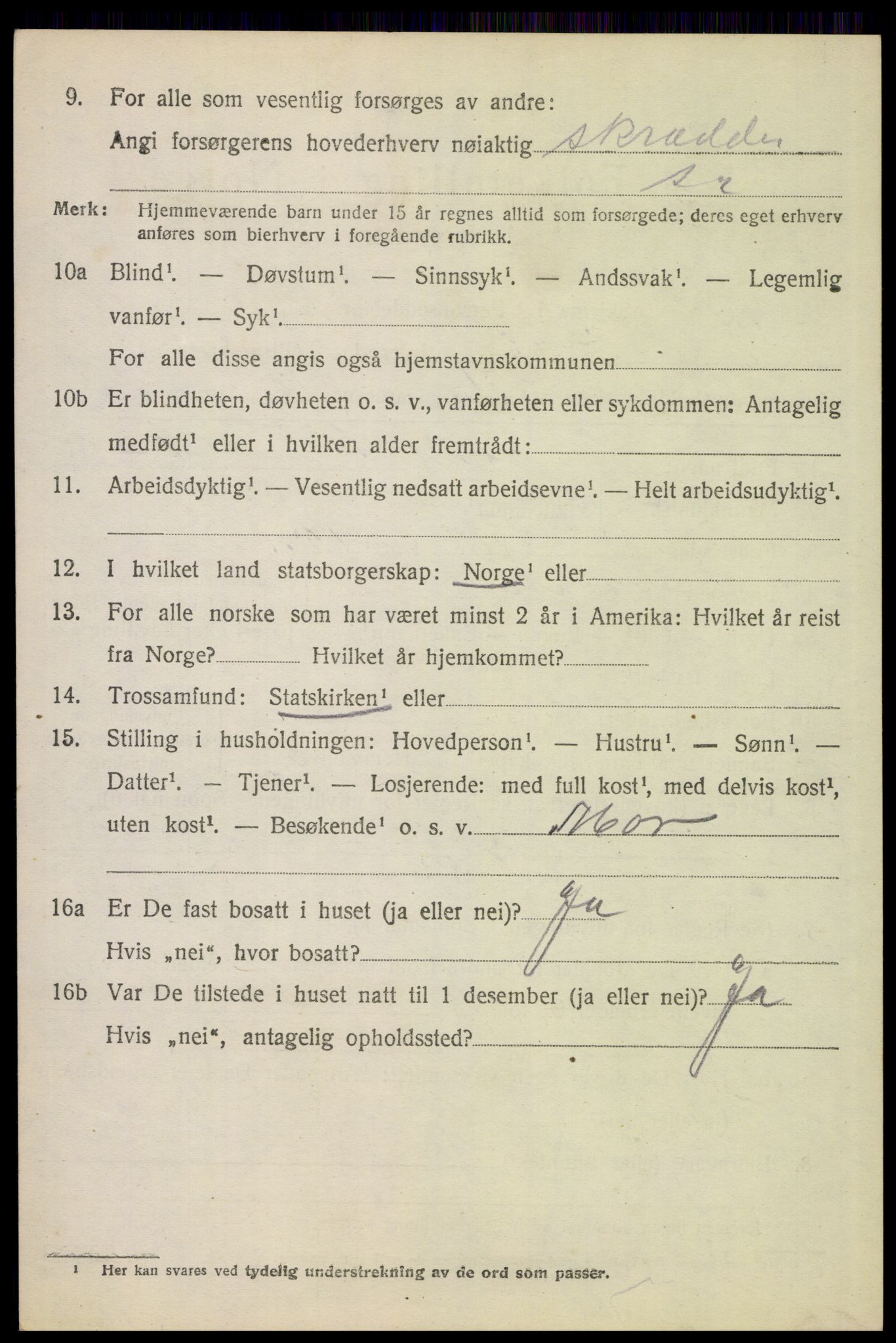 SAH, 1920 census for Brandval, 1920, p. 2037