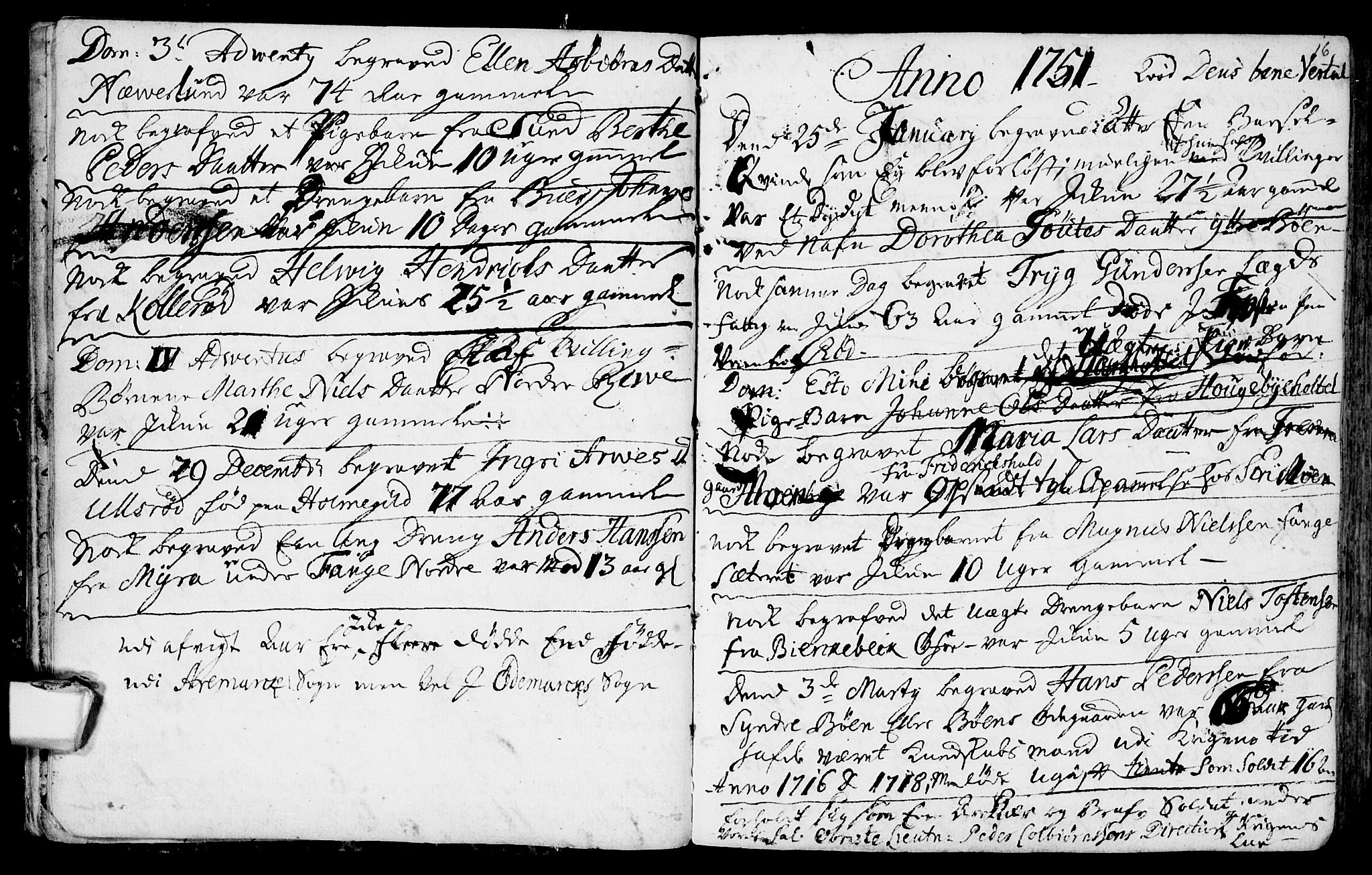 Aremark prestekontor Kirkebøker, SAO/A-10899/F/Fa/L0003: Parish register (official) no. I 3, 1745-1795, p. 16