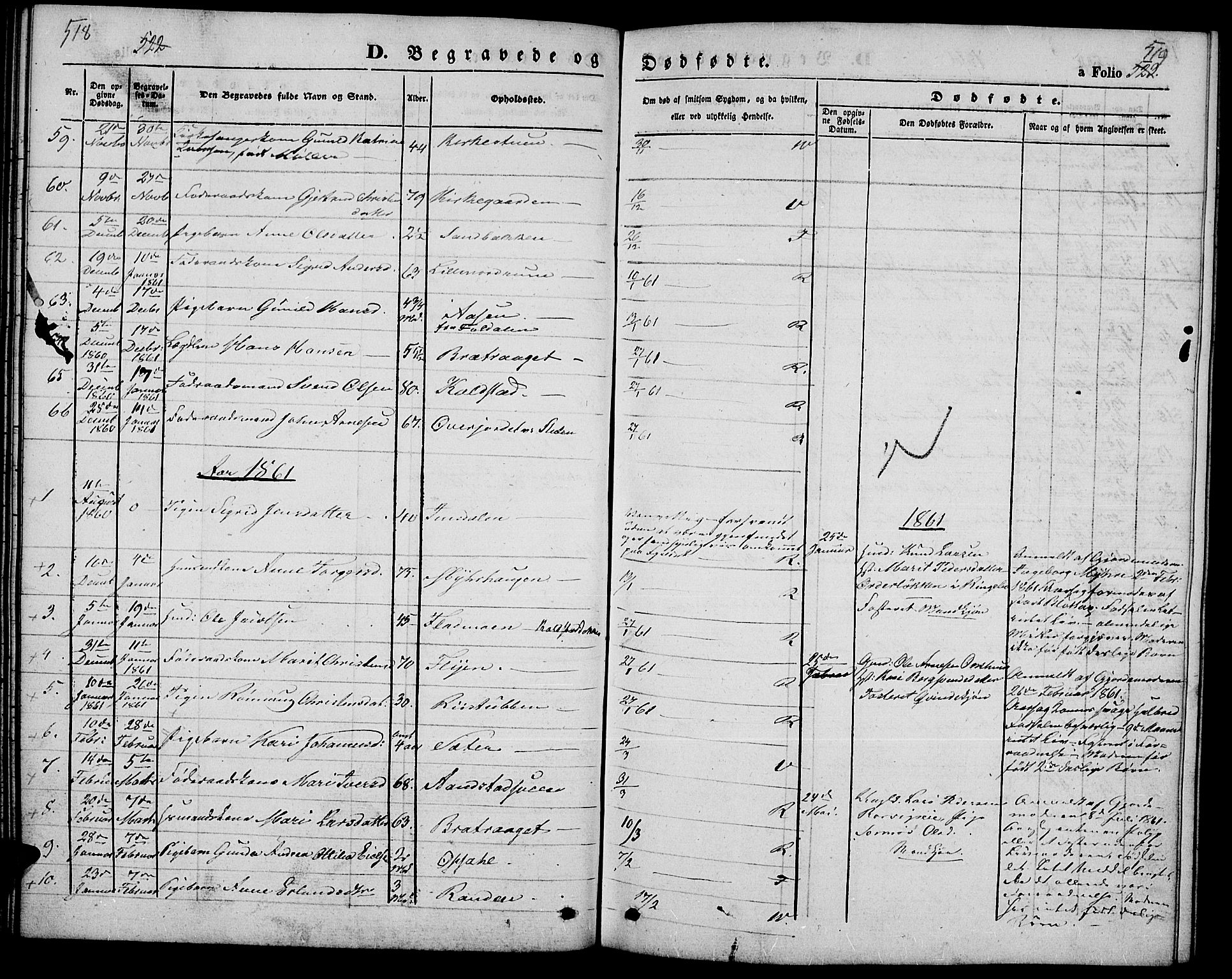 Ringebu prestekontor, SAH/PREST-082/H/Ha/Hab/L0003: Parish register (copy) no. 3, 1854-1866, p. 518-519