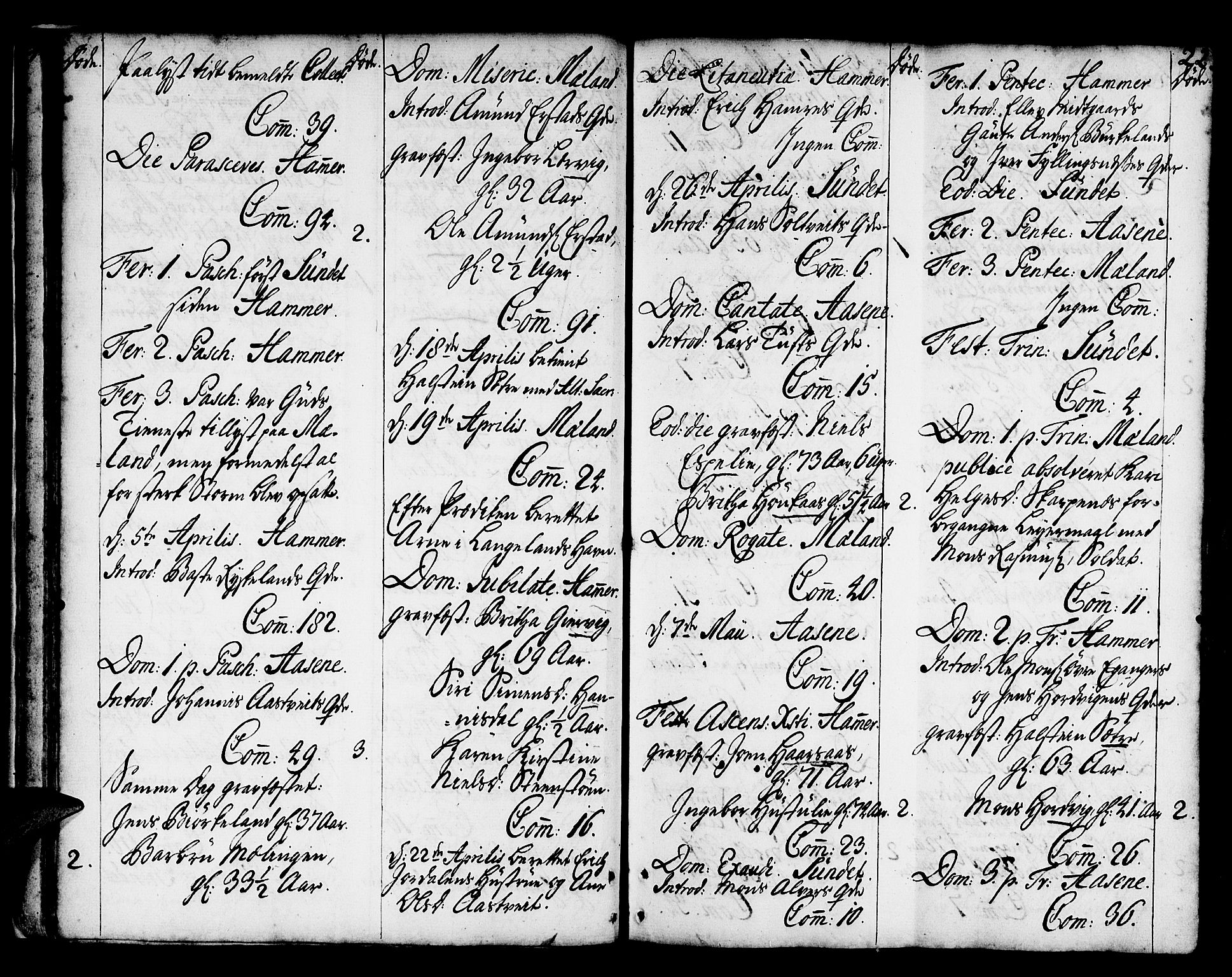 Hamre sokneprestembete, SAB/A-75501/H/Ha/Haa/Haaa/L0006: Parish register (official) no. A 6, 1750-1761, p. 22