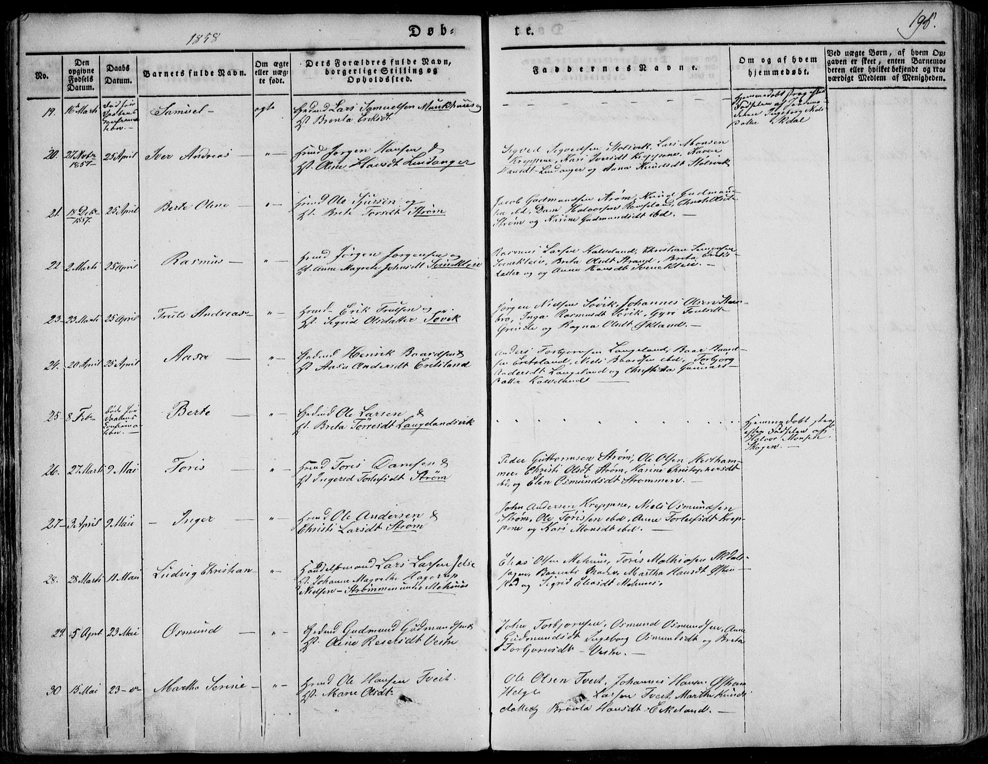 Skjold sokneprestkontor, AV/SAST-A-101847/H/Ha/Haa/L0006: Parish register (official) no. A 6.1, 1835-1858, p. 195