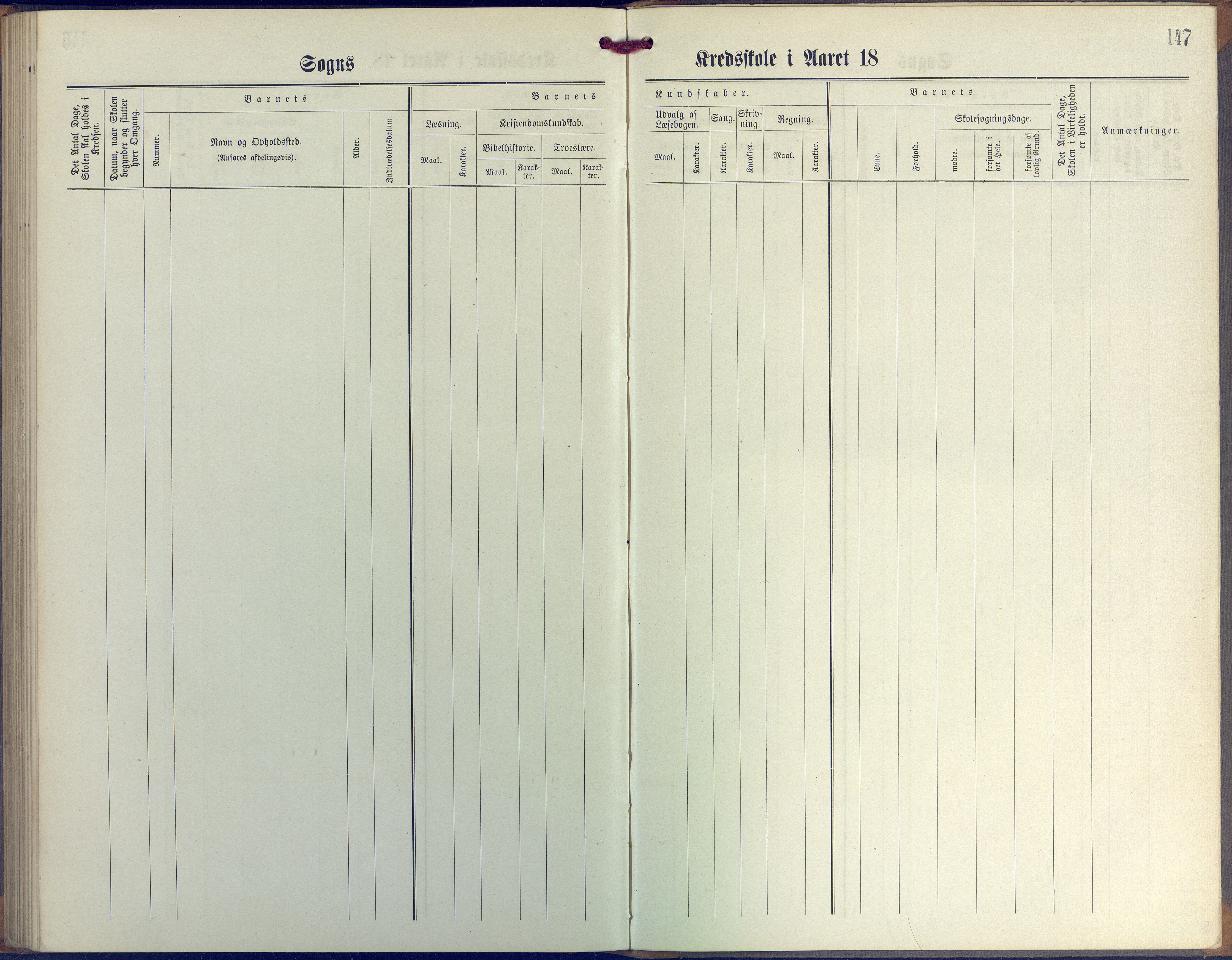 Øyestad kommune frem til 1979, AAKS/KA0920-PK/06/06G/L0003: Skoleprotokoll, 1877-1889, p. 147