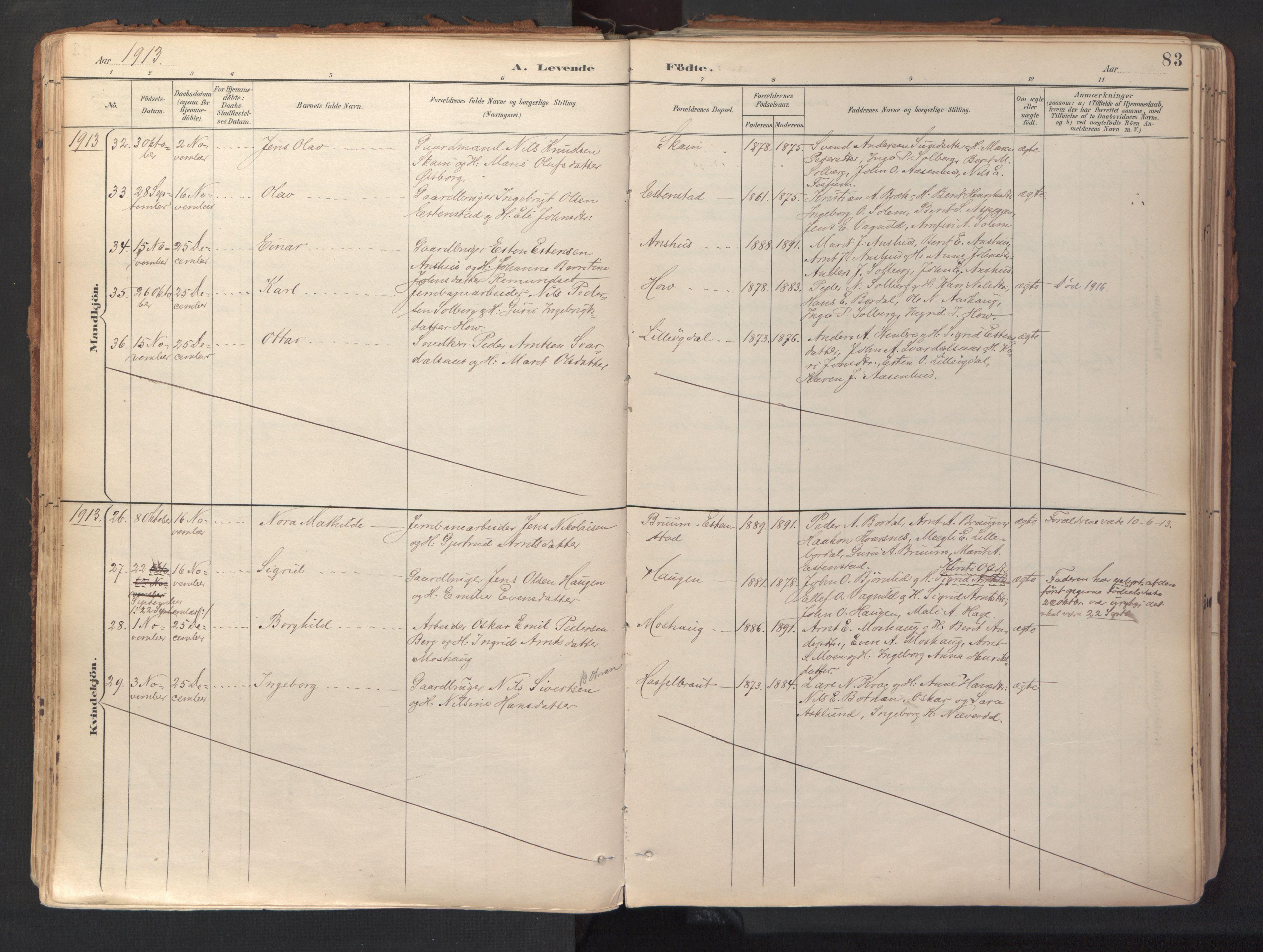 Ministerialprotokoller, klokkerbøker og fødselsregistre - Sør-Trøndelag, SAT/A-1456/689/L1041: Parish register (official) no. 689A06, 1891-1923, p. 83