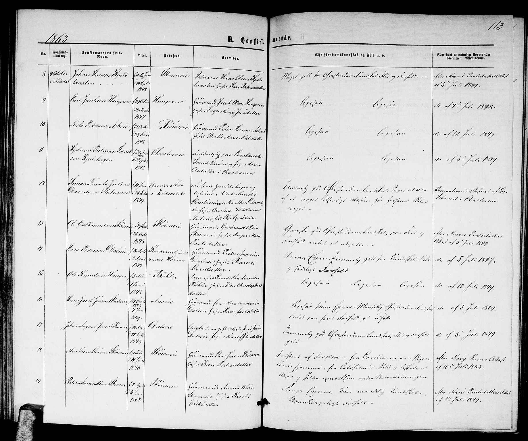 Nittedal prestekontor Kirkebøker, AV/SAO-A-10365a/G/Ga/L0001: Parish register (copy) no. I 1, 1859-1878, p. 113