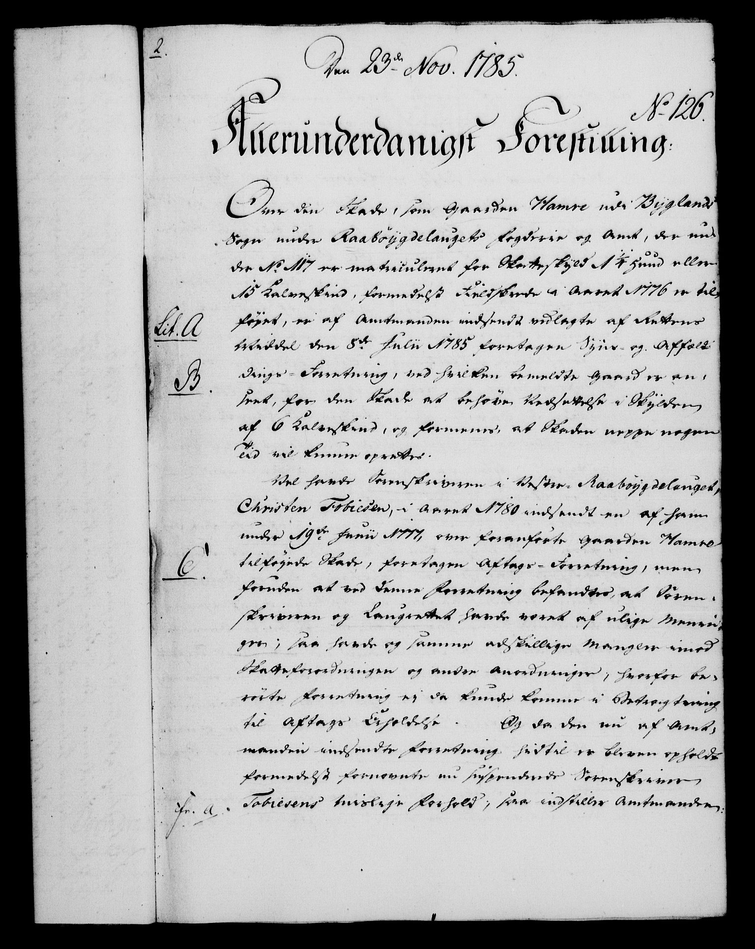 Rentekammeret, Kammerkanselliet, RA/EA-3111/G/Gf/Gfa/L0067: Norsk relasjons- og resolusjonsprotokoll (merket RK 52.67), 1785, p. 955