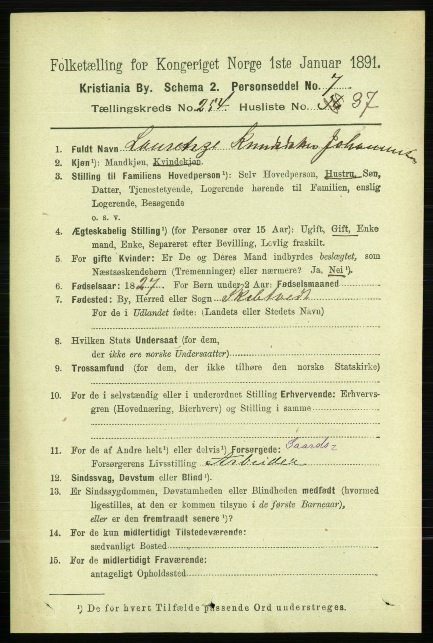 RA, 1891 census for 0301 Kristiania, 1891, p. 154966