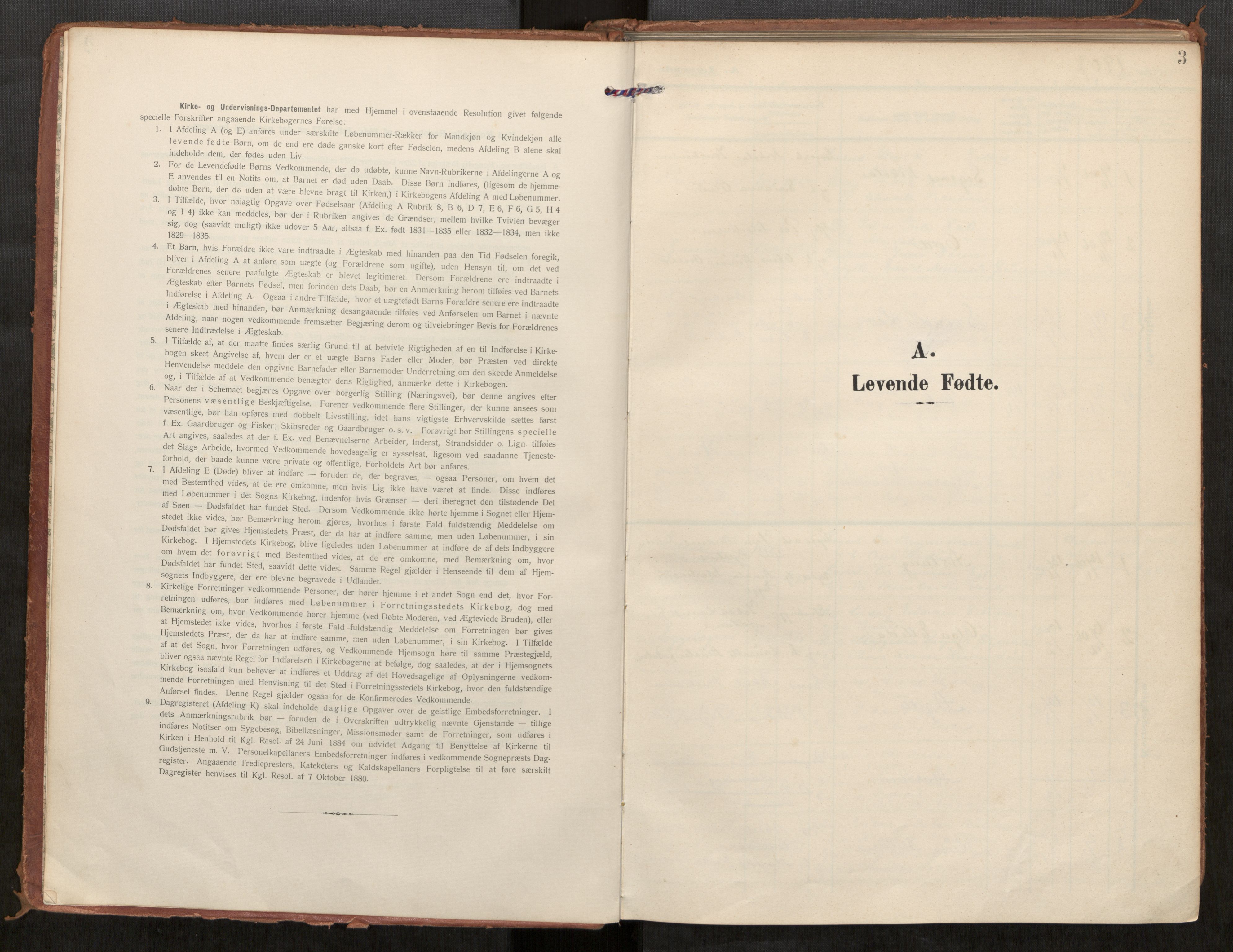 Steinkjer sokneprestkontor, SAT/A-1541/01/H/Ha/Haa/L0002: Parish register (official) no. 2, 1907-1917, p. 3