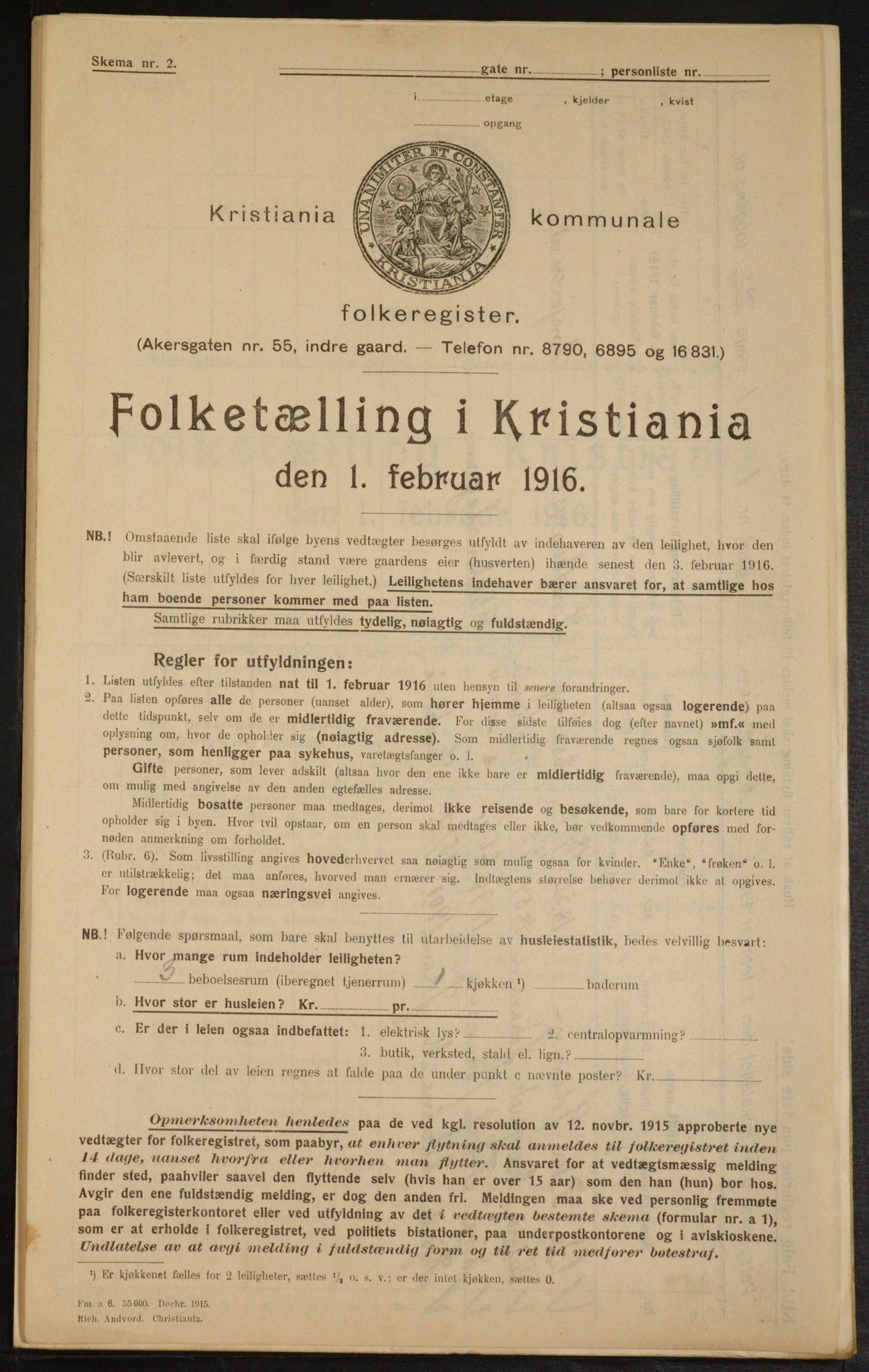 OBA, Municipal Census 1916 for Kristiania, 1916, p. 22317