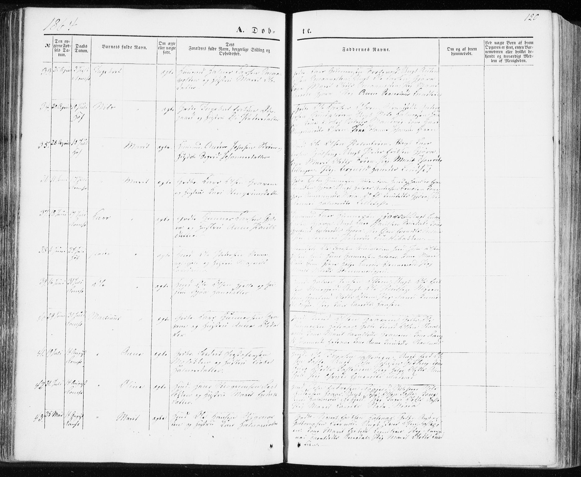 Ministerialprotokoller, klokkerbøker og fødselsregistre - Møre og Romsdal, SAT/A-1454/590/L1013: Parish register (official) no. 590A05, 1847-1877, p. 120
