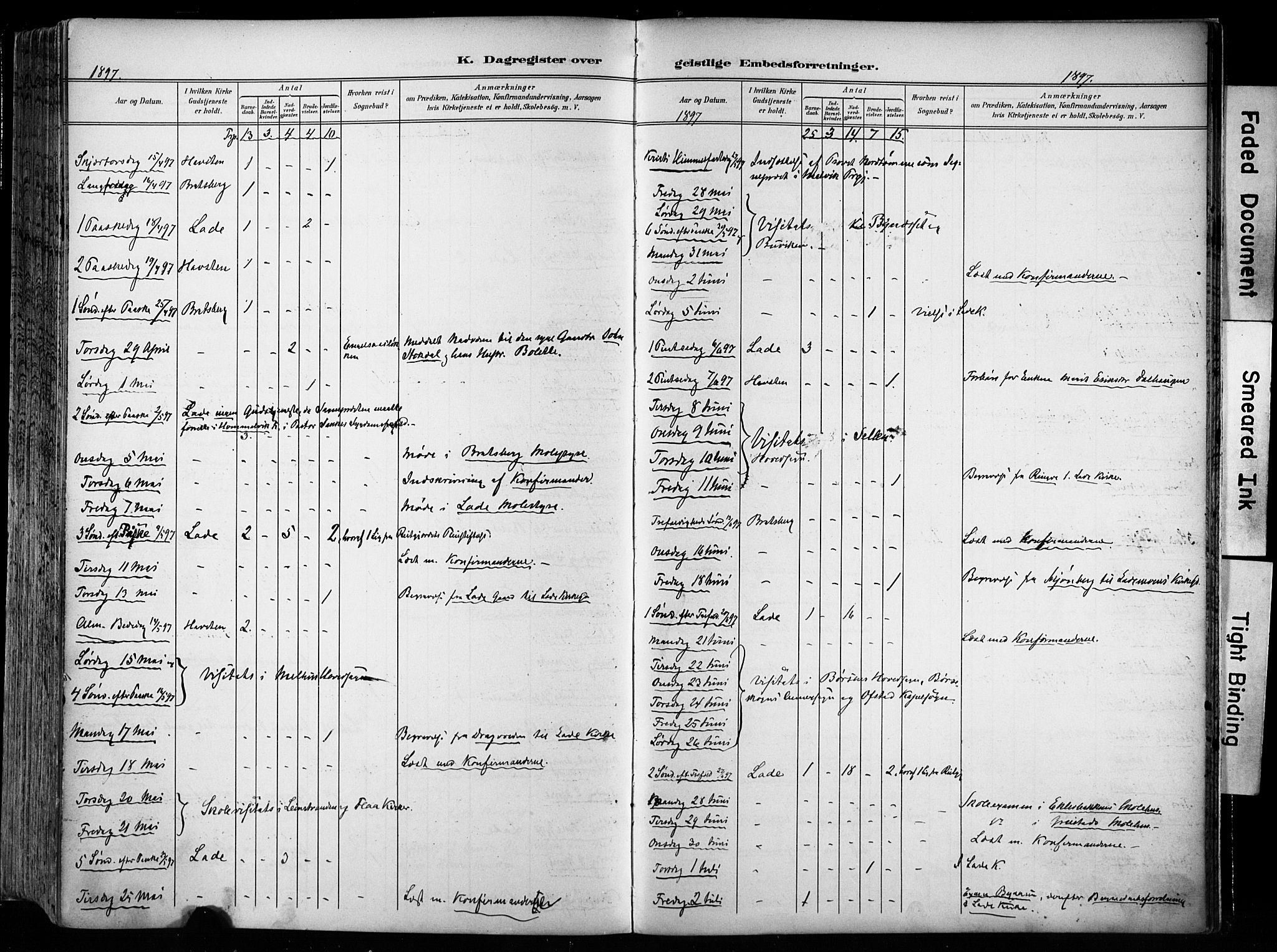 Ministerialprotokoller, klokkerbøker og fødselsregistre - Sør-Trøndelag, SAT/A-1456/606/L0301: Parish register (official) no. 606A16, 1894-1907