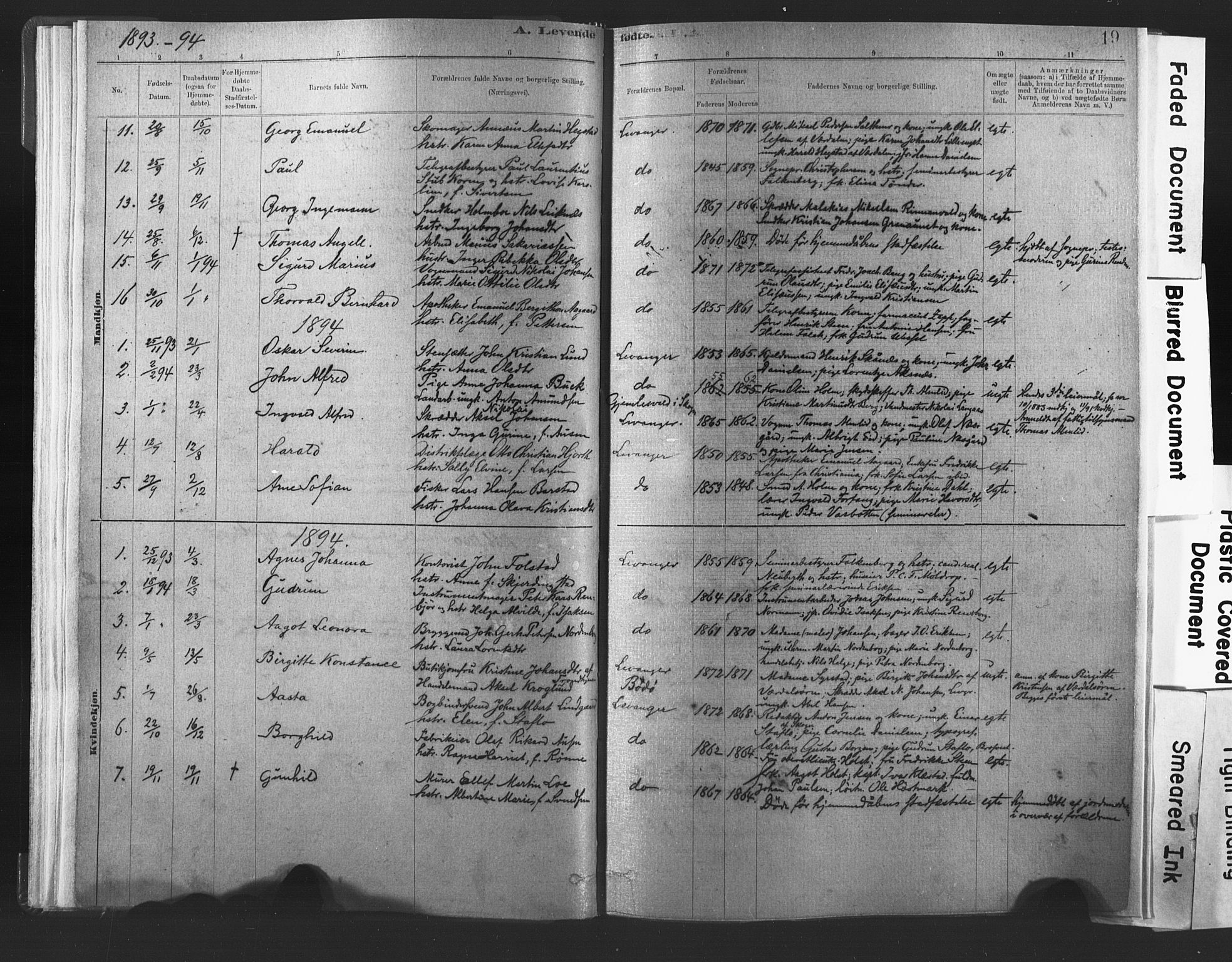 Ministerialprotokoller, klokkerbøker og fødselsregistre - Nord-Trøndelag, SAT/A-1458/720/L0189: Parish register (official) no. 720A05, 1880-1911, p. 19