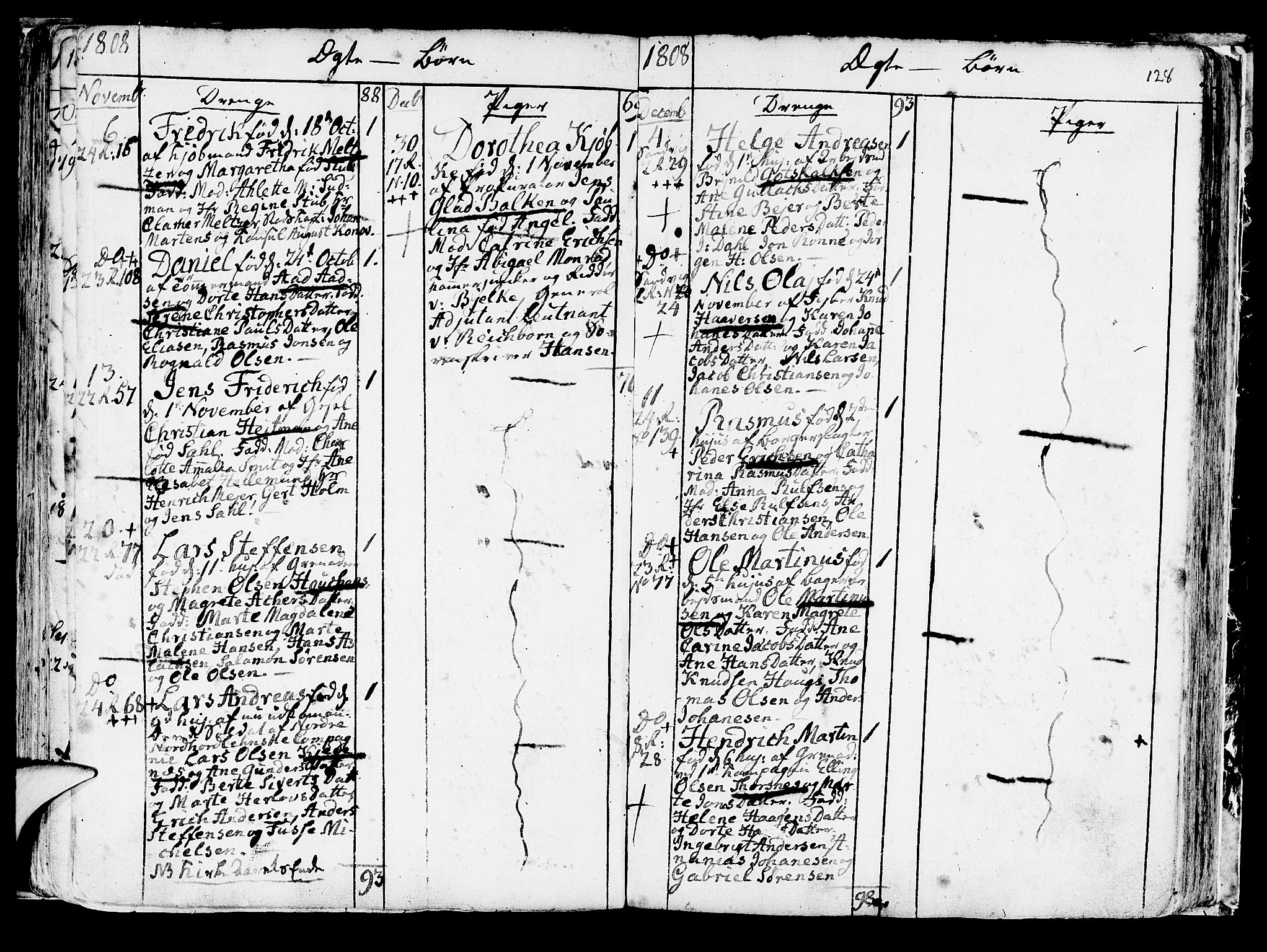 Korskirken sokneprestembete, SAB/A-76101/H/Haa/L0006: Parish register (official) no. A 6, 1790-1820, p. 128