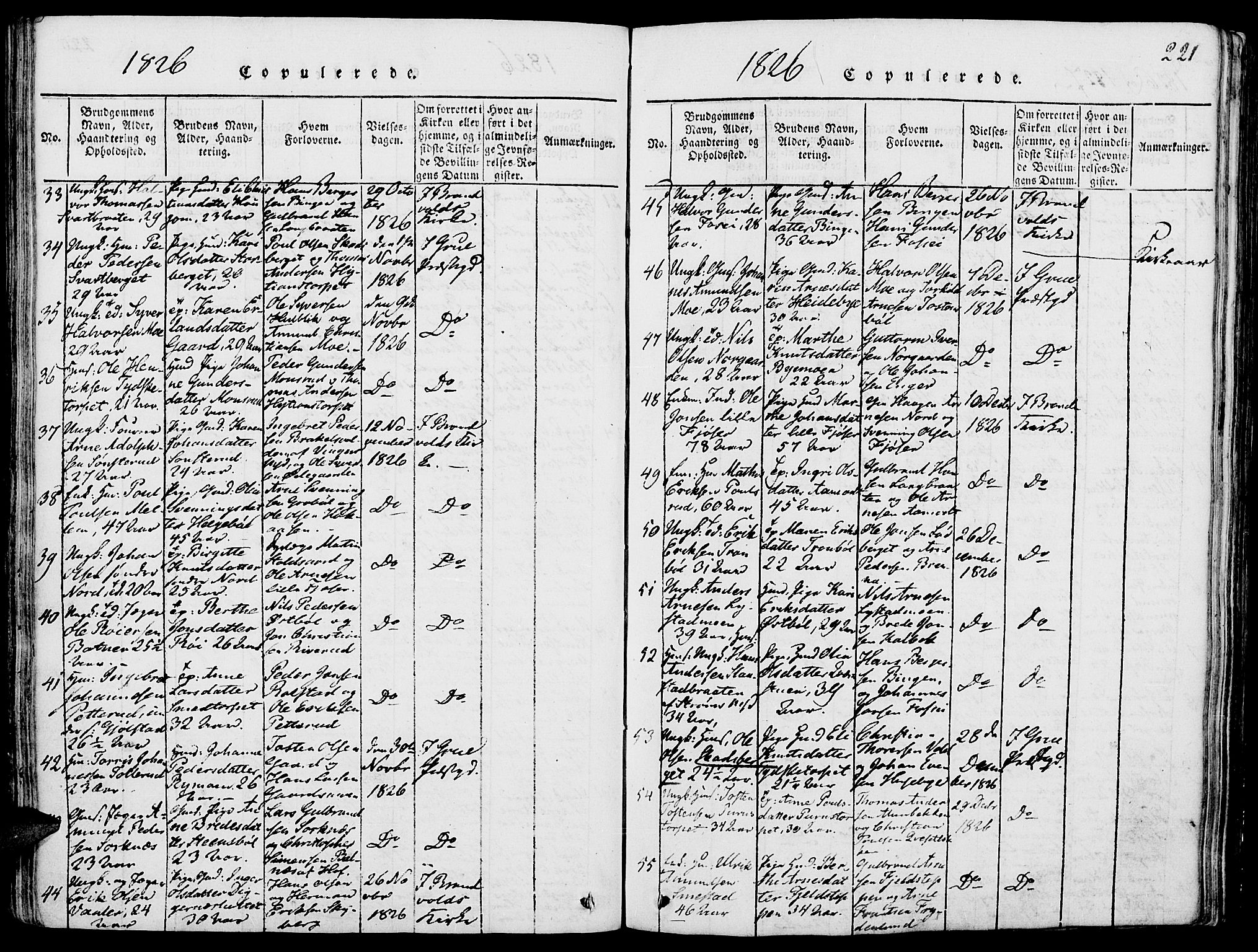 Grue prestekontor, AV/SAH-PREST-036/H/Ha/Haa/L0006: Parish register (official) no. 6, 1814-1830, p. 221