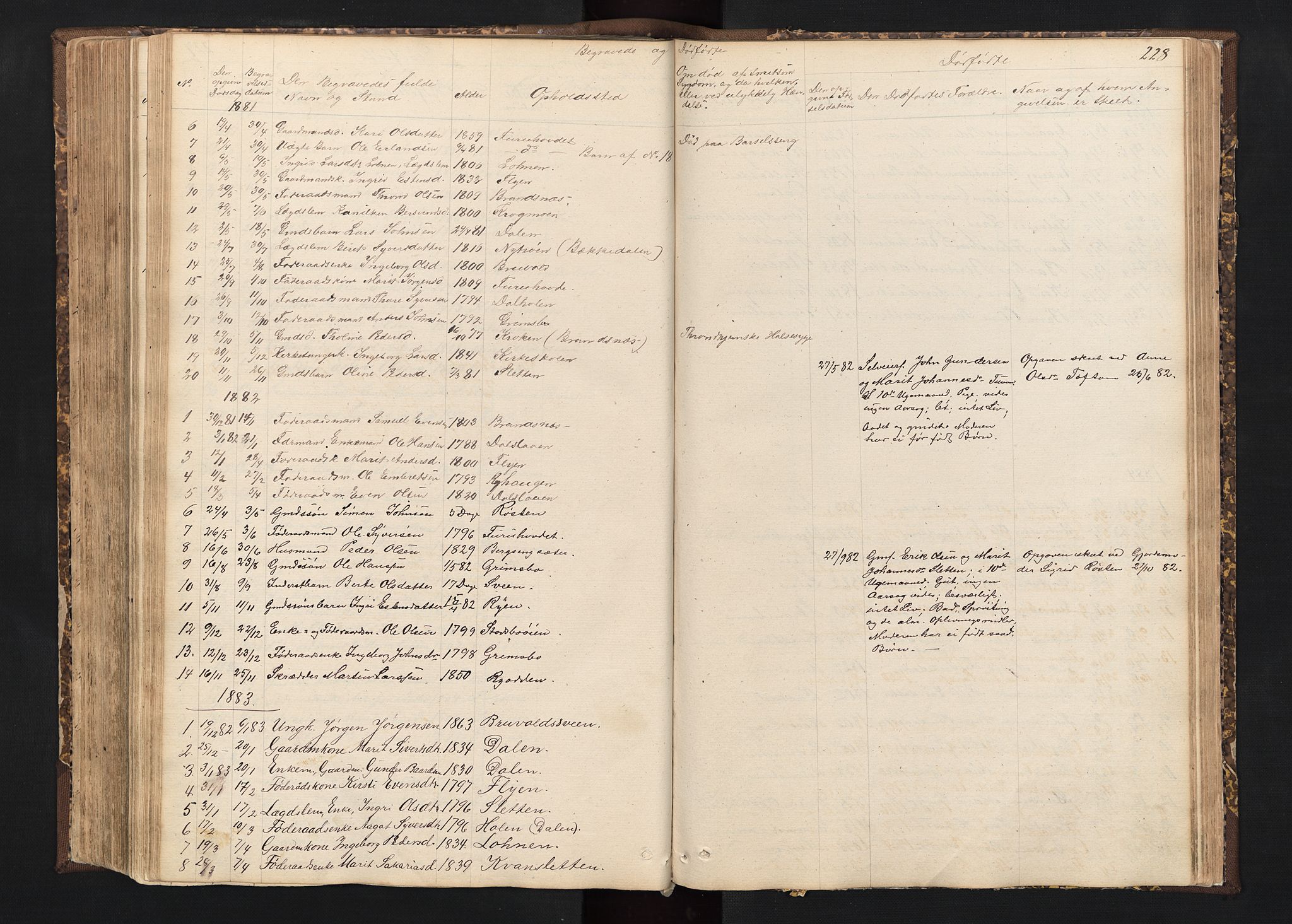 Alvdal prestekontor, SAH/PREST-060/H/Ha/Hab/L0001: Parish register (copy) no. 1, 1857-1893, p. 228
