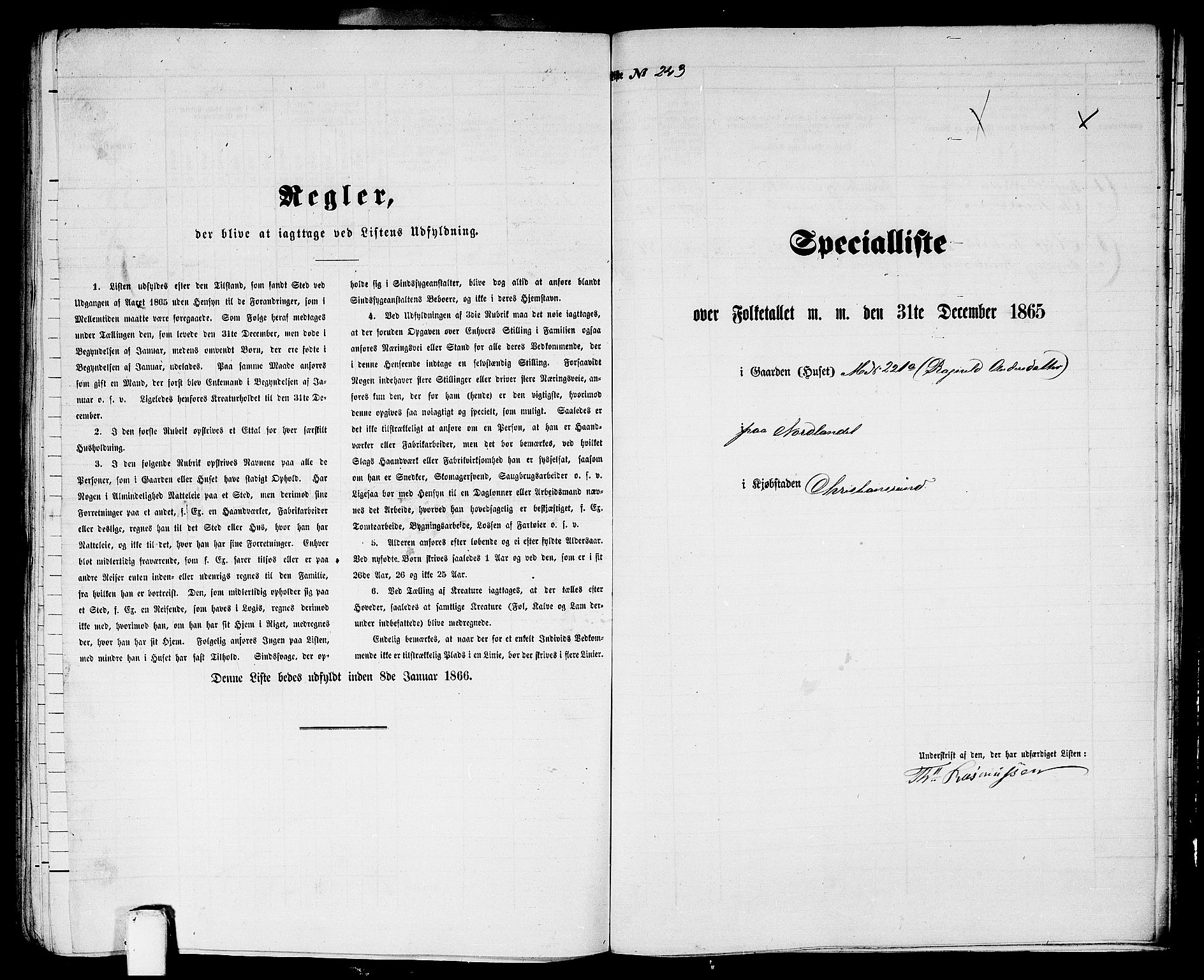 RA, 1865 census for Kristiansund/Kristiansund, 1865, p. 495