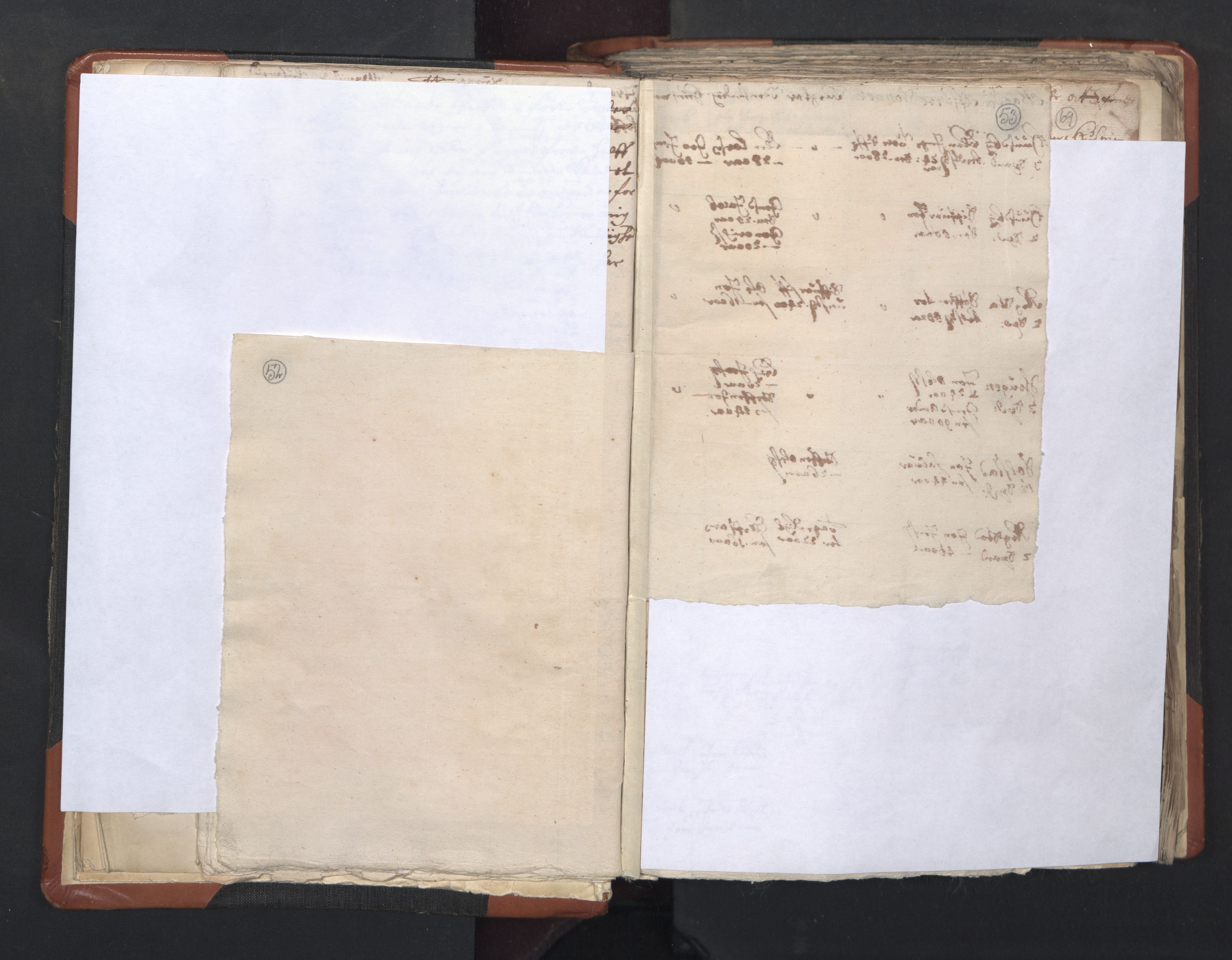RA, Vicar's Census 1664-1666, no. 31: Dalane deanery, 1664-1666, p. 52-53