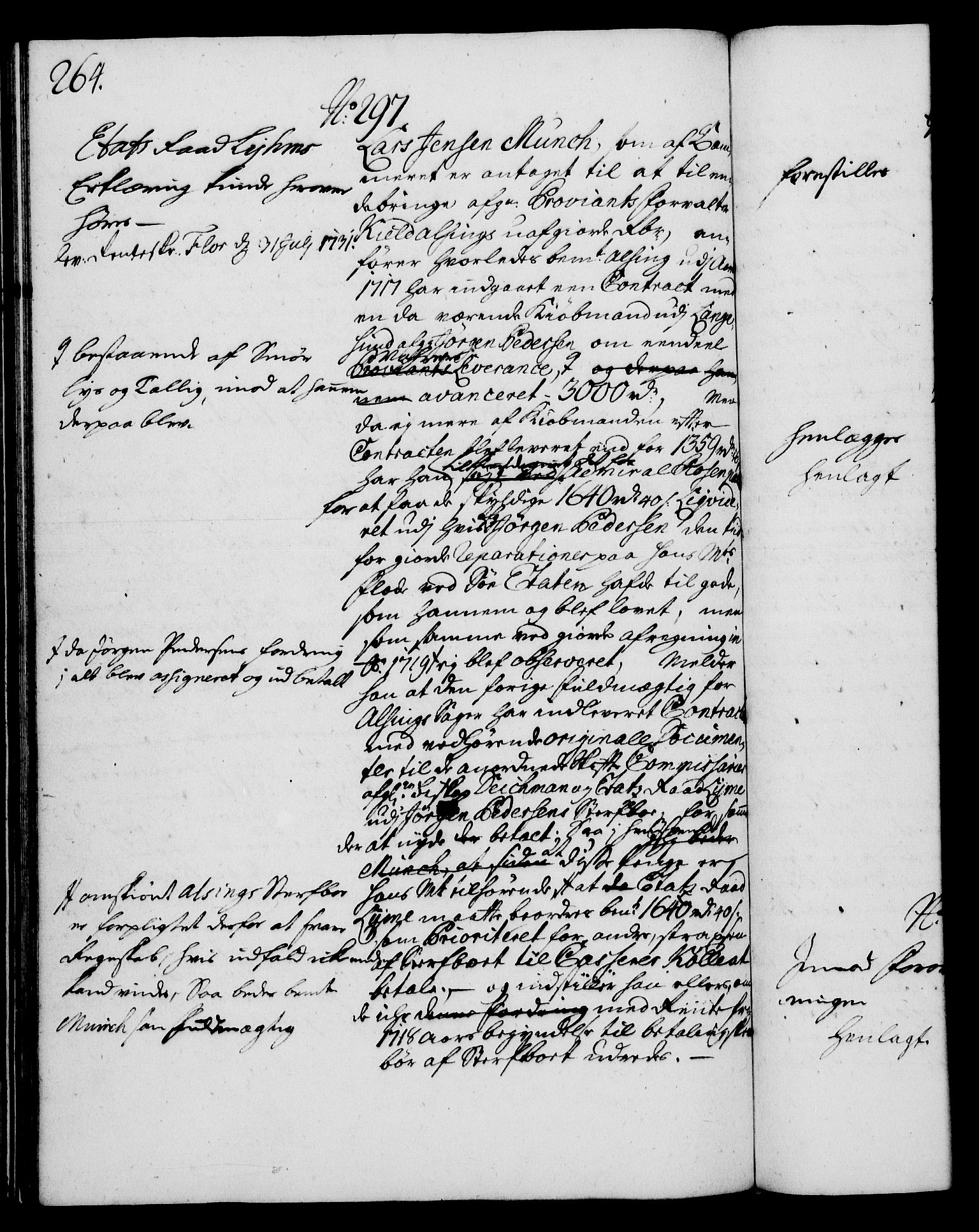 Rentekammeret, Kammerkanselliet, RA/EA-3111/G/Gh/Gha/L0013: Norsk ekstraktmemorialprotokoll (merket RK 53.58), 1731, p. 264