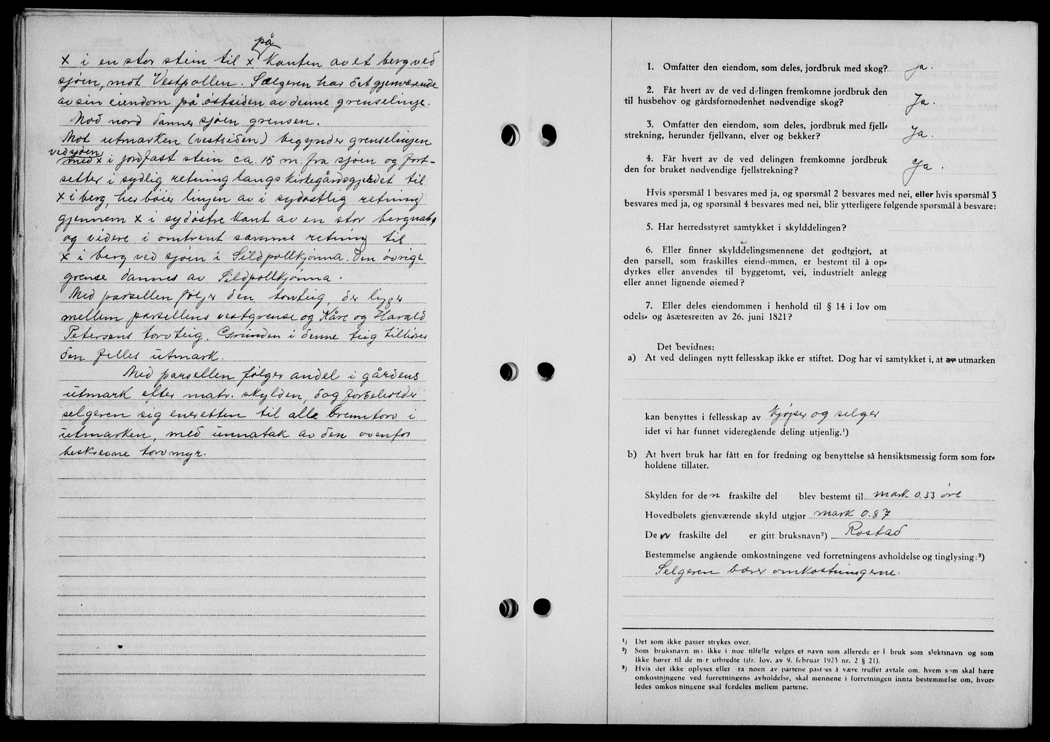 Lofoten sorenskriveri, SAT/A-0017/1/2/2C/L0008a: Mortgage book no. 8a, 1940-1941, Diary no: : 1069/1940