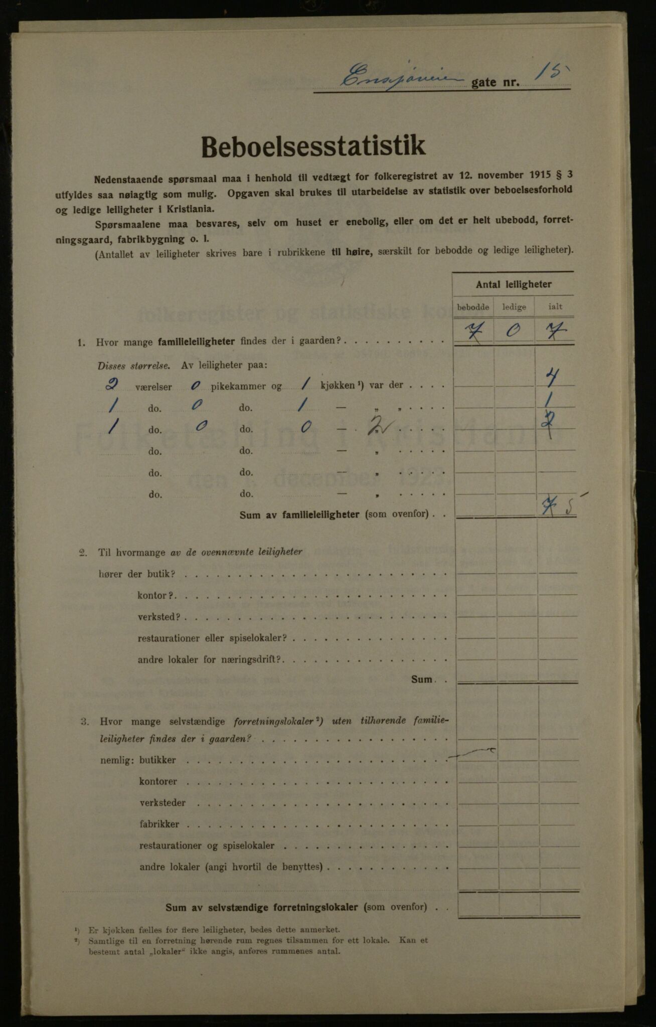 OBA, Municipal Census 1923 for Kristiania, 1923, p. 24496